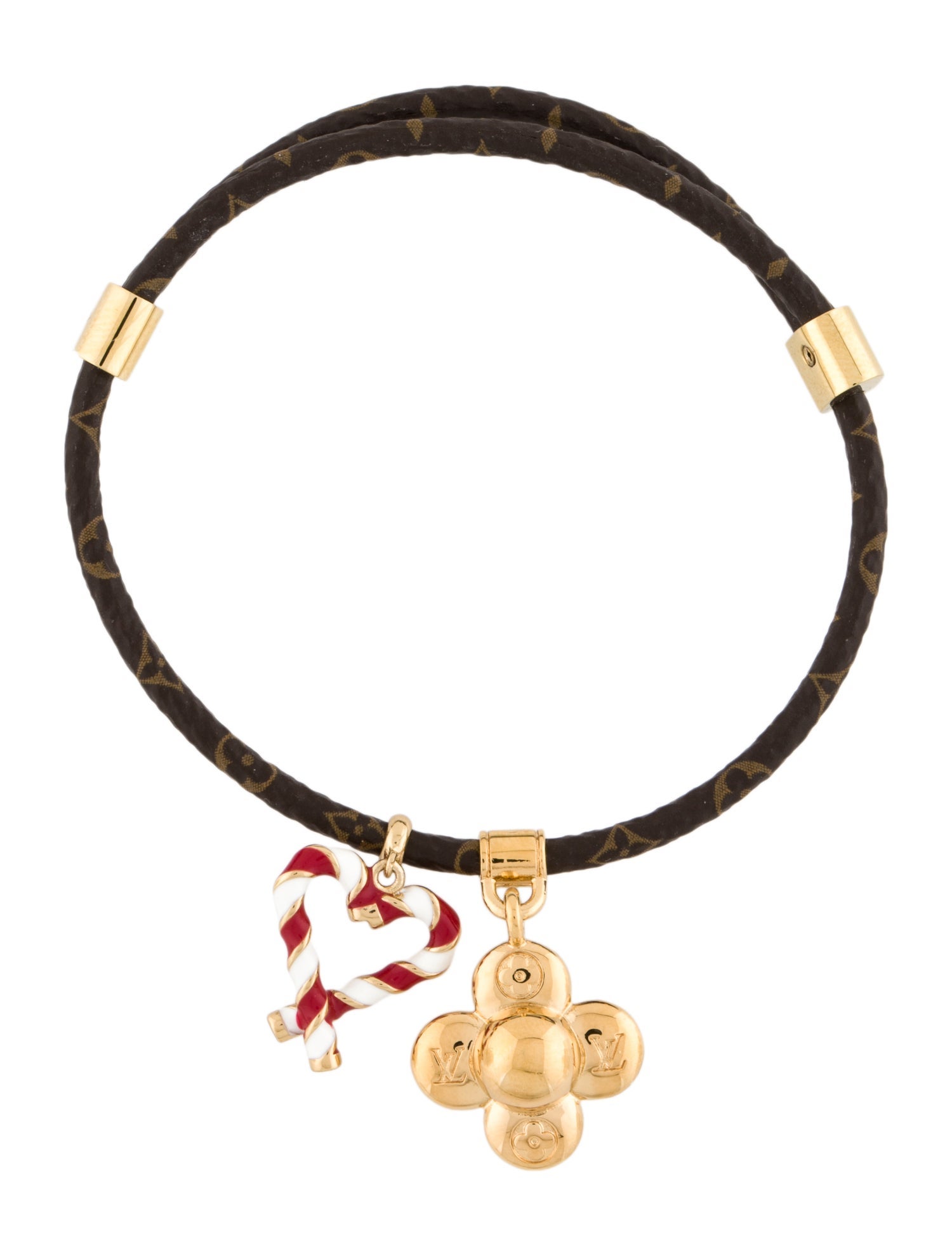 Louis Vuitton Leather Vivienne Xmas Bracelet