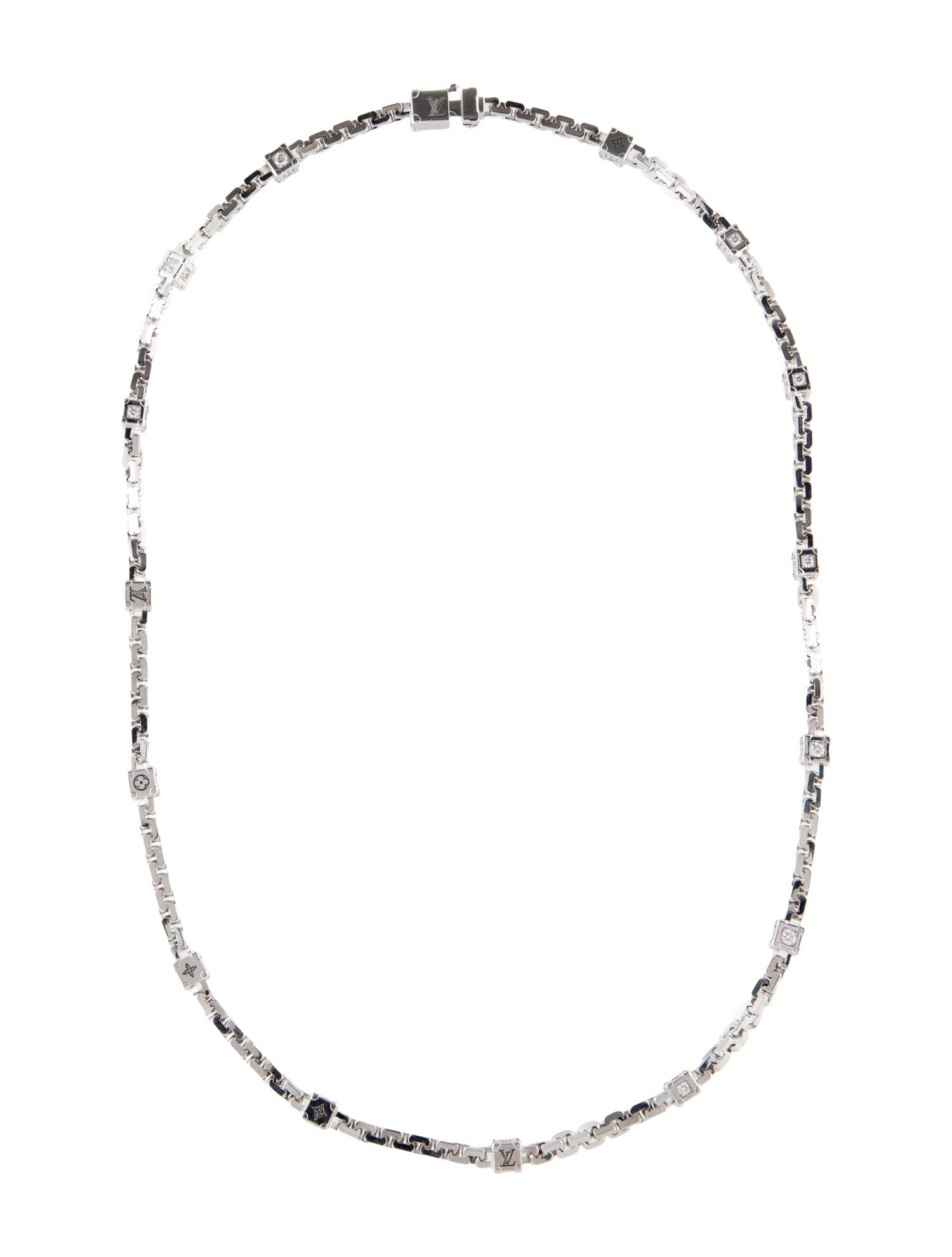 Louis Vuitton 18K 2.60ctw Diamond Trunk Necklace