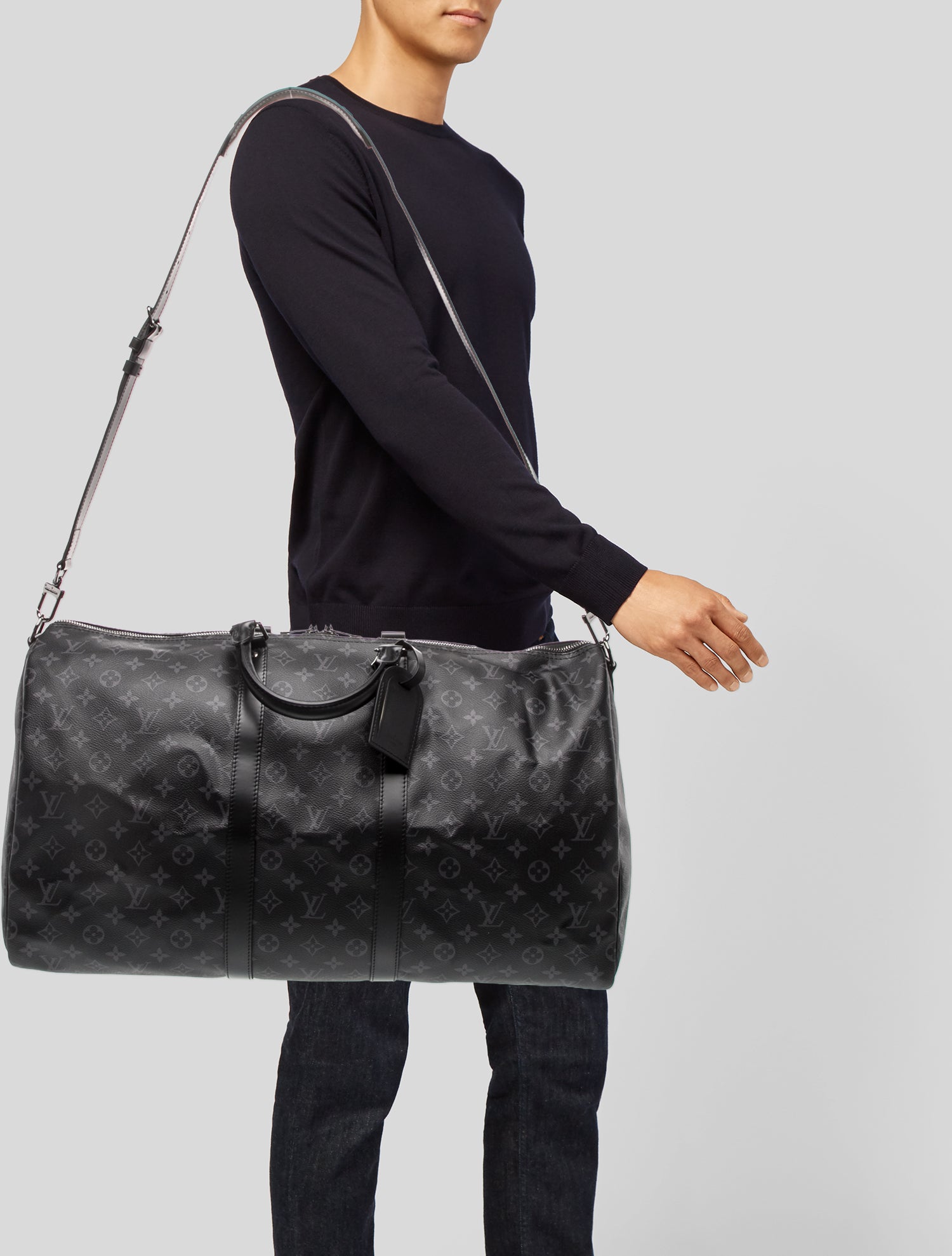 Louis Vuitton Monogram Eclipse Keepall Bandouliere