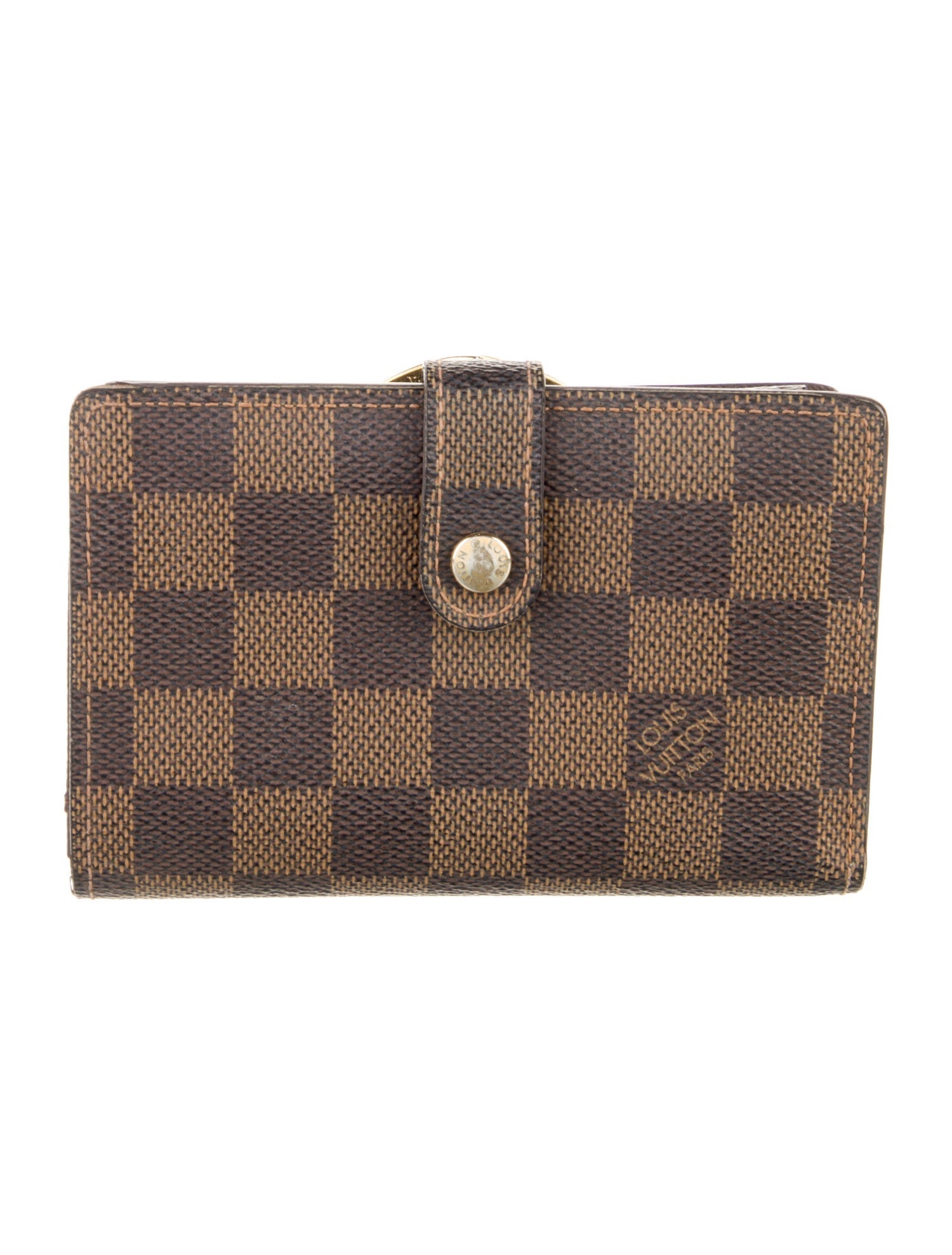Louis Vuitton 2008 Damier Ebene Pattern French Purse