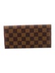 Louis Vuitton Damier Ebene Pattern Coated Canvas Emilie Wallet
