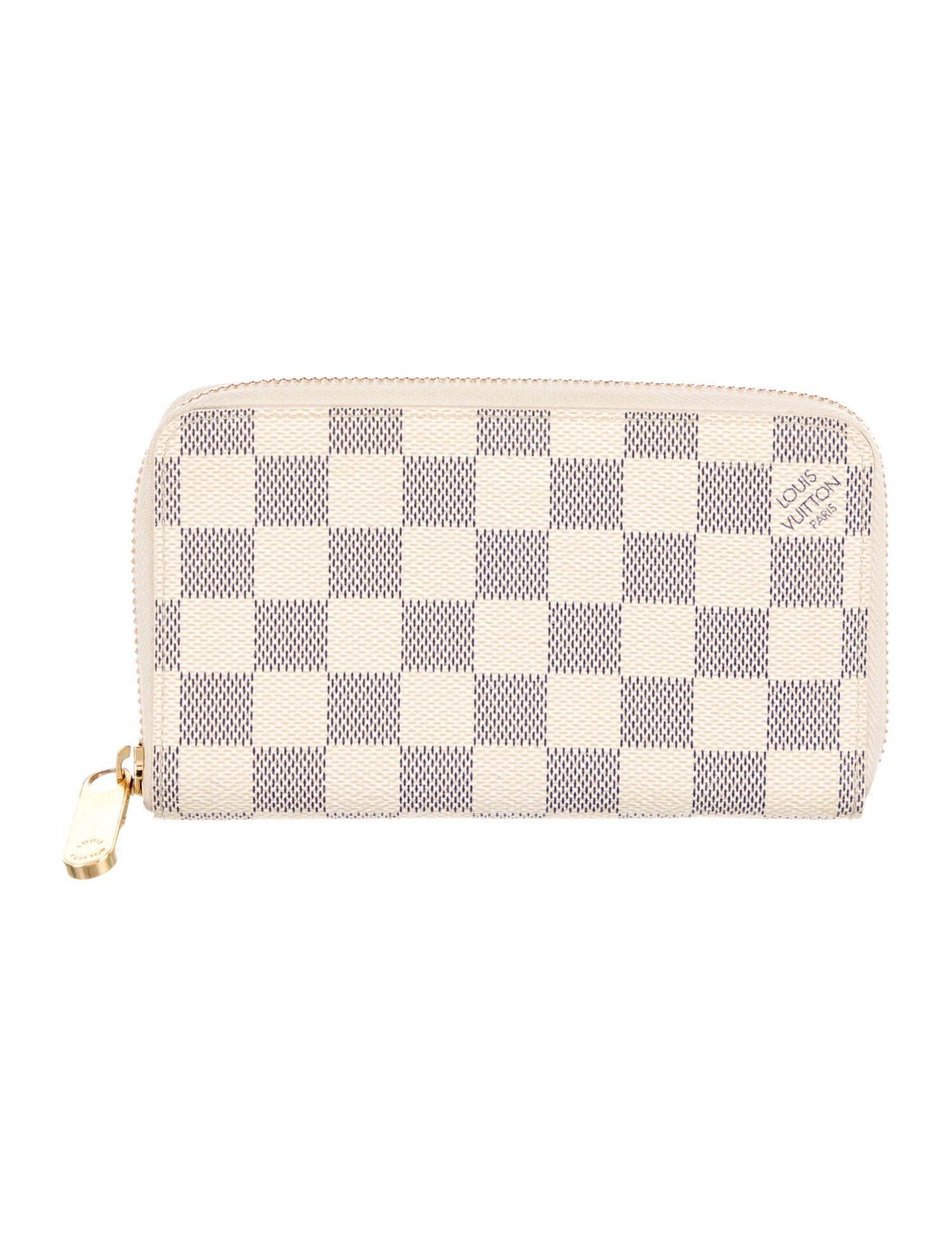 Louis Vuitton Damier Azur Pattern Coated Canvas Zippy Compact Wallet