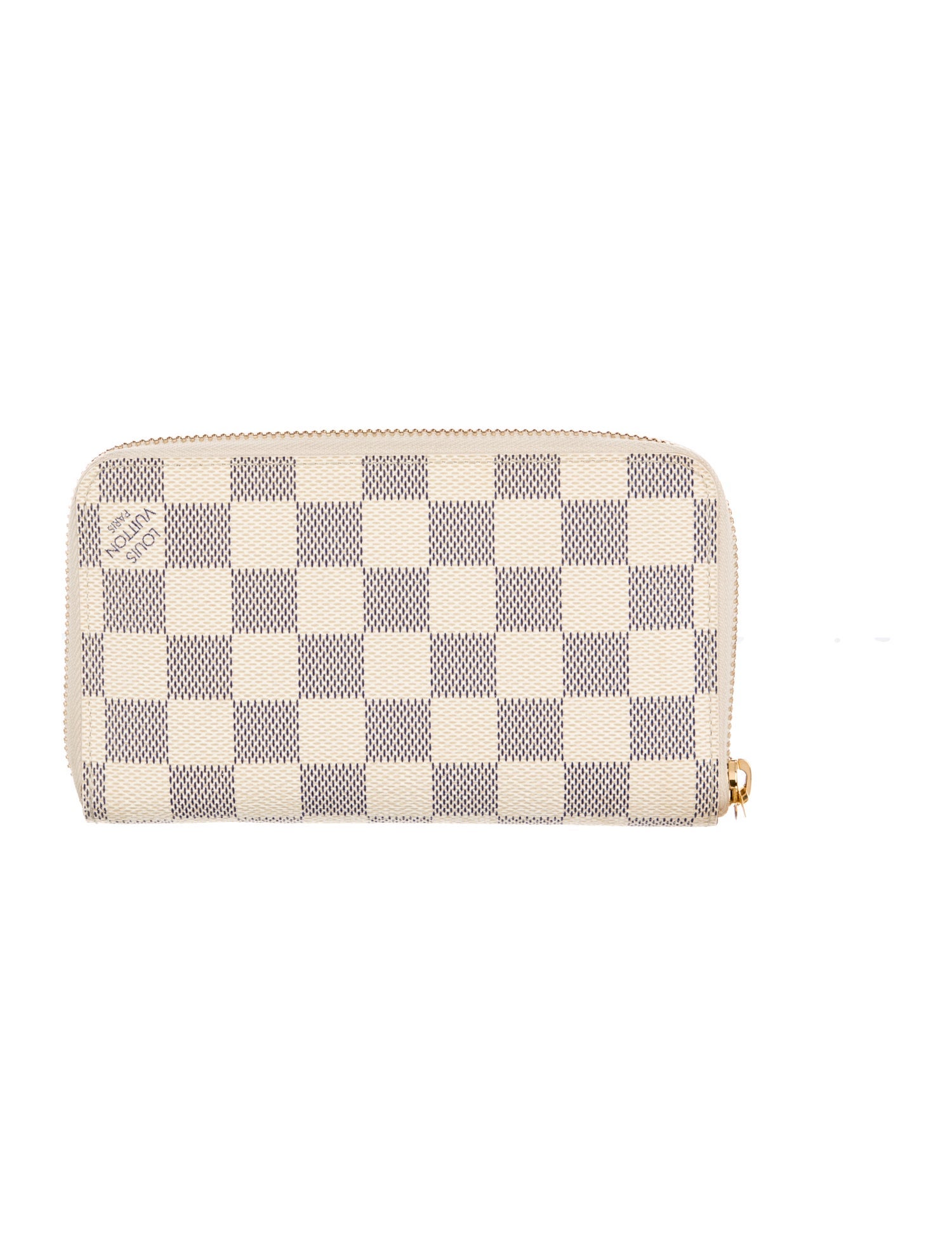 Louis Vuitton Damier Azur Pattern Coated Canvas Zippy Compact Wallet