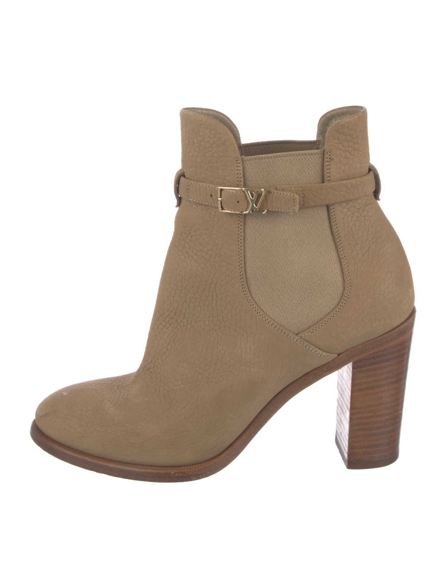 Louis Vuitton Leather Leather Trim Embellishment Boots