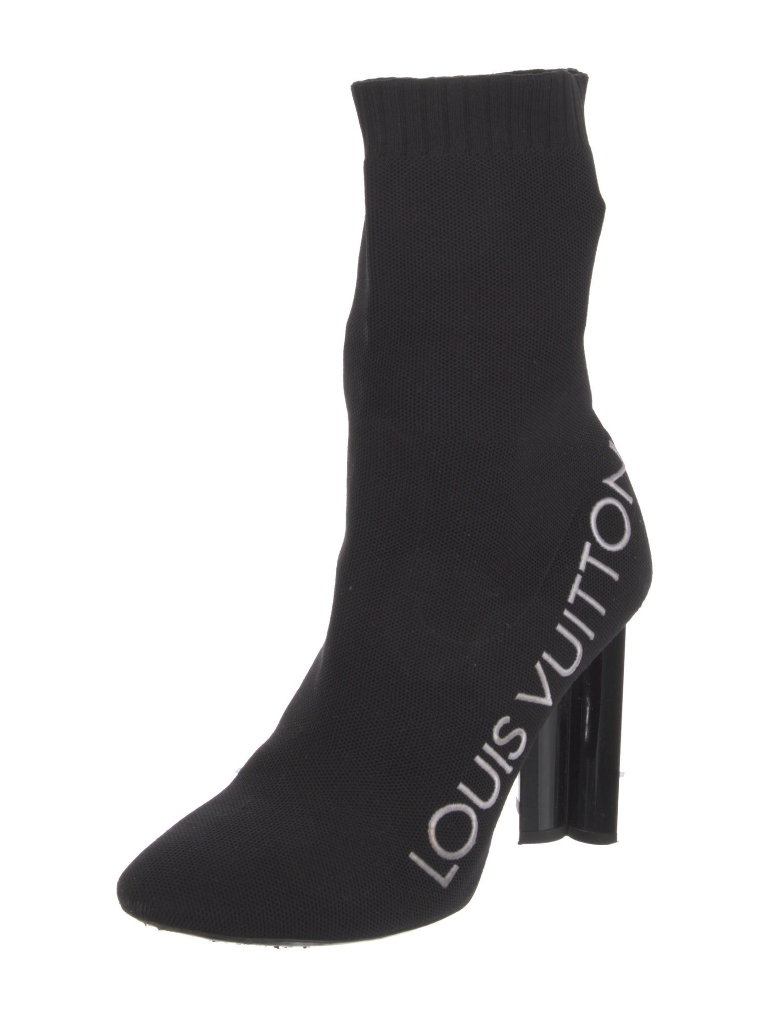 Louis Vuitton Graphic Print Embroidered Accent Sock Boots