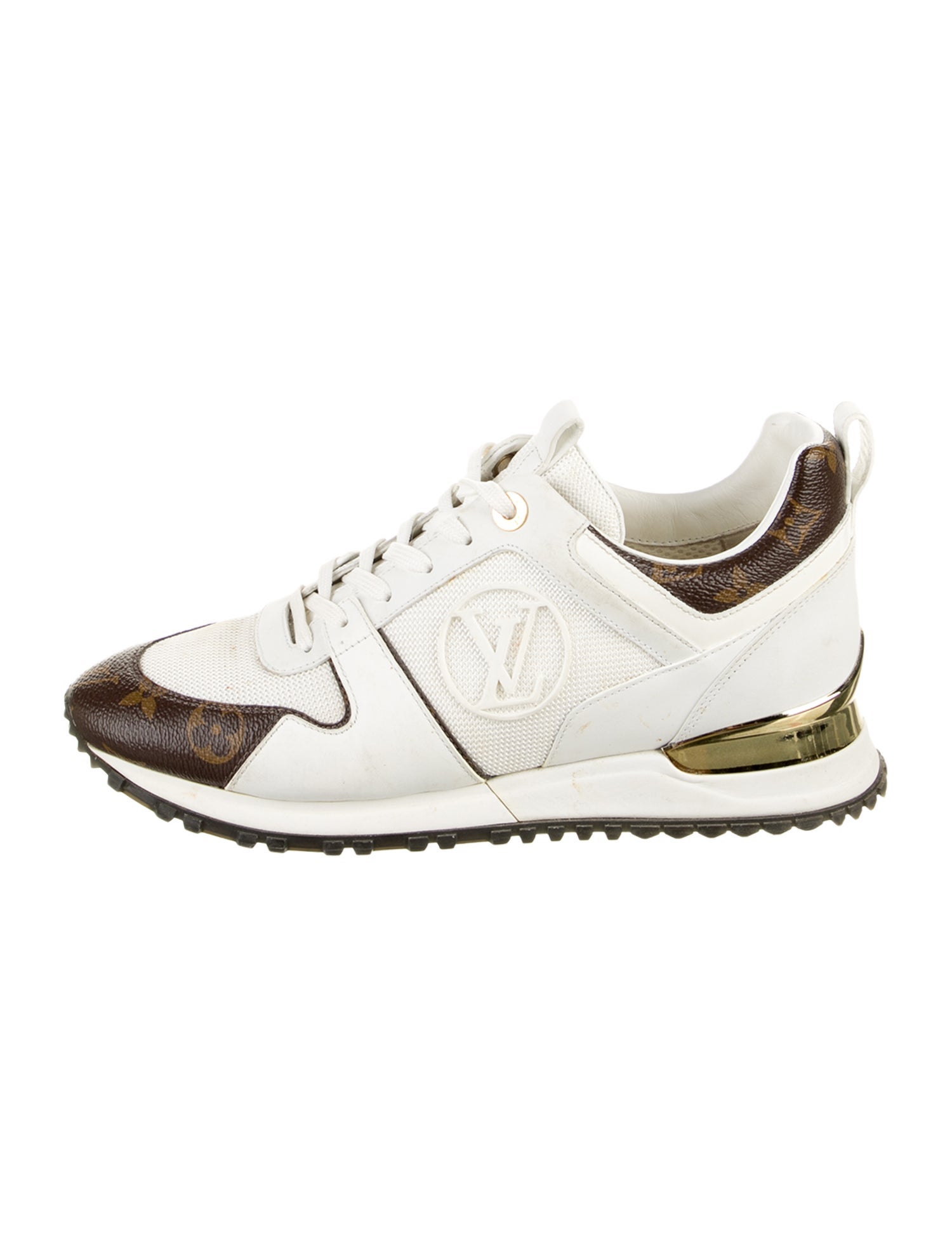 Louis Vuitton LV Monogram Leather Trim Embellishment Sneakers