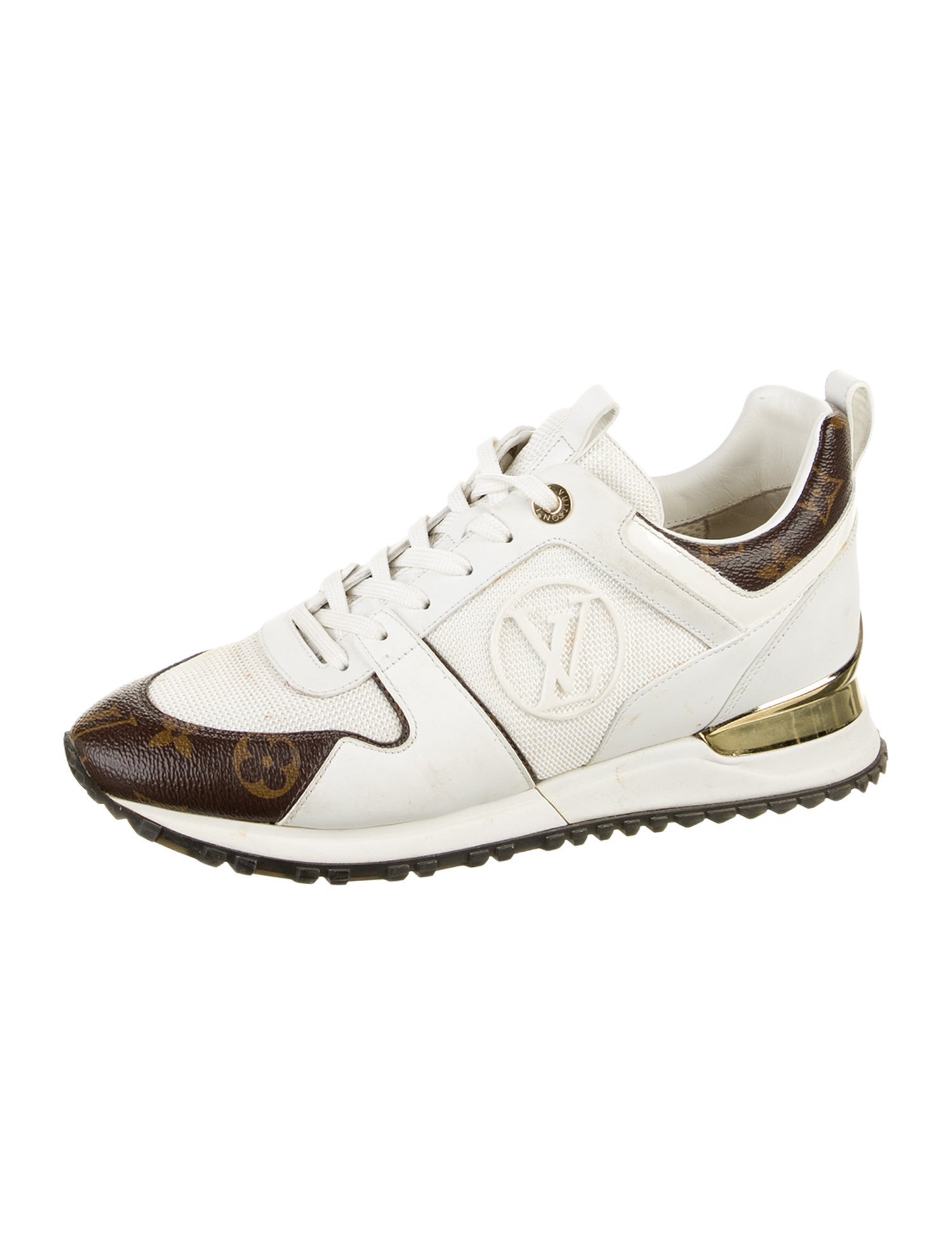 Louis Vuitton LV Monogram Leather Trim Embellishment Sneakers
