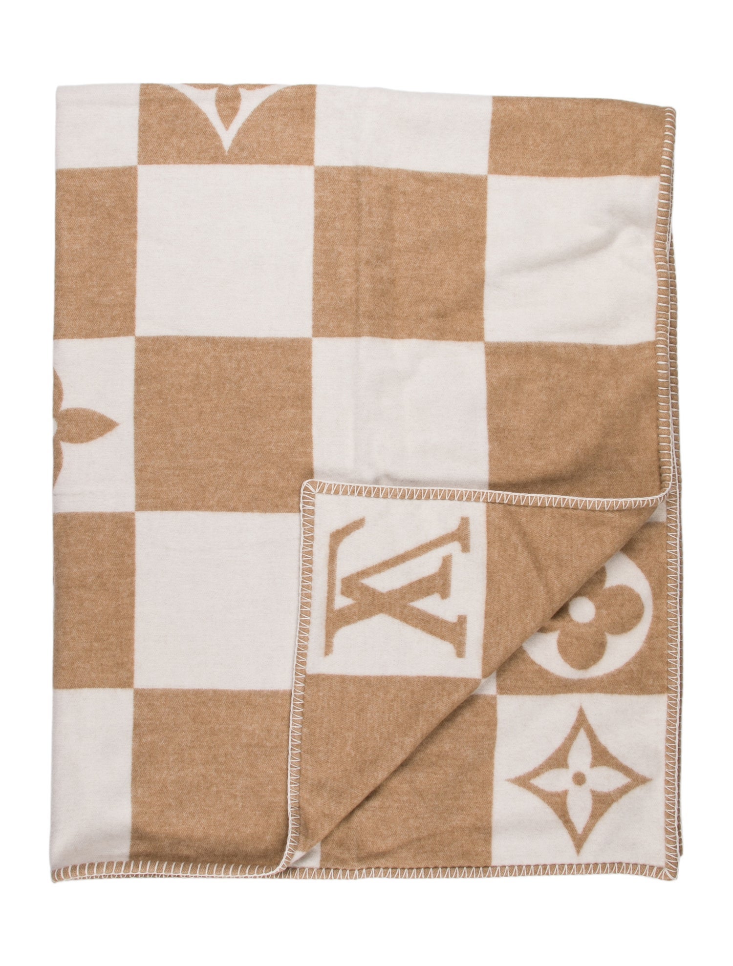 Louis Vuitton 2022 Monogram Checkmate Throw Blanket