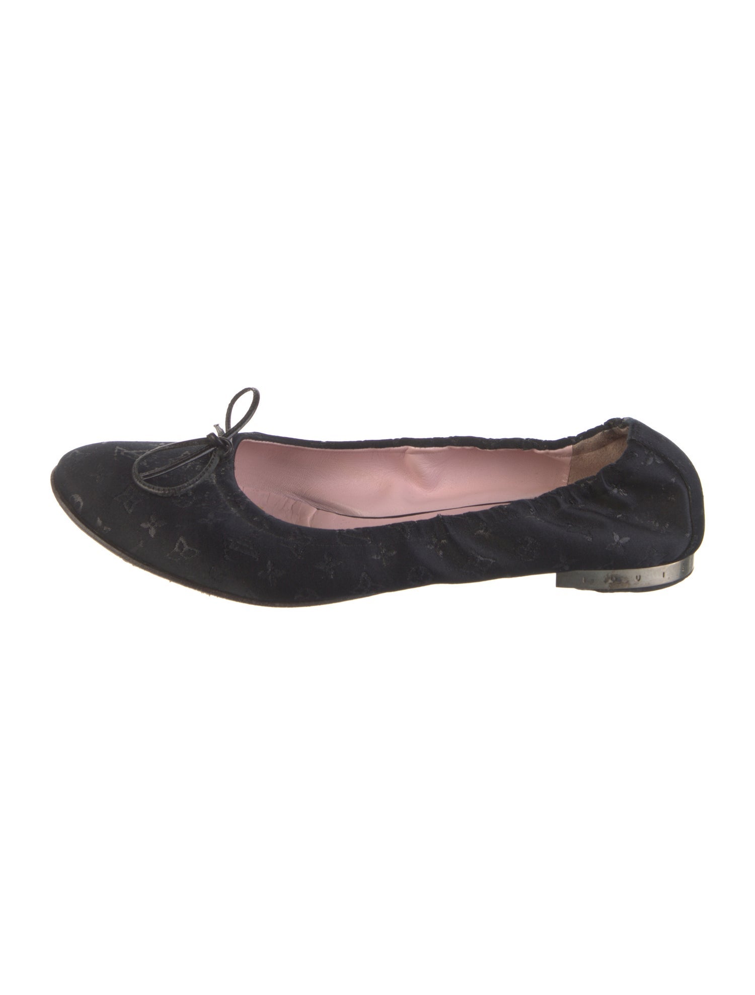 Louis Vuitton Monogram Pattern Satin Ballet Flats