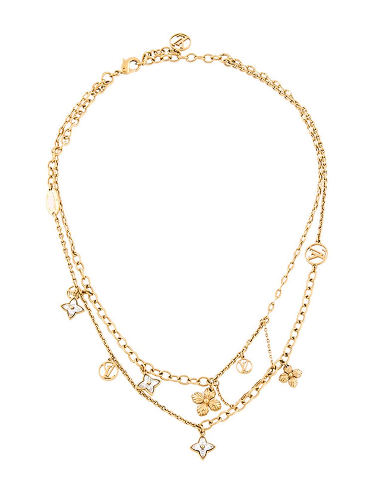 Louis Vuitton Blooming Strass Double Strand Necklace