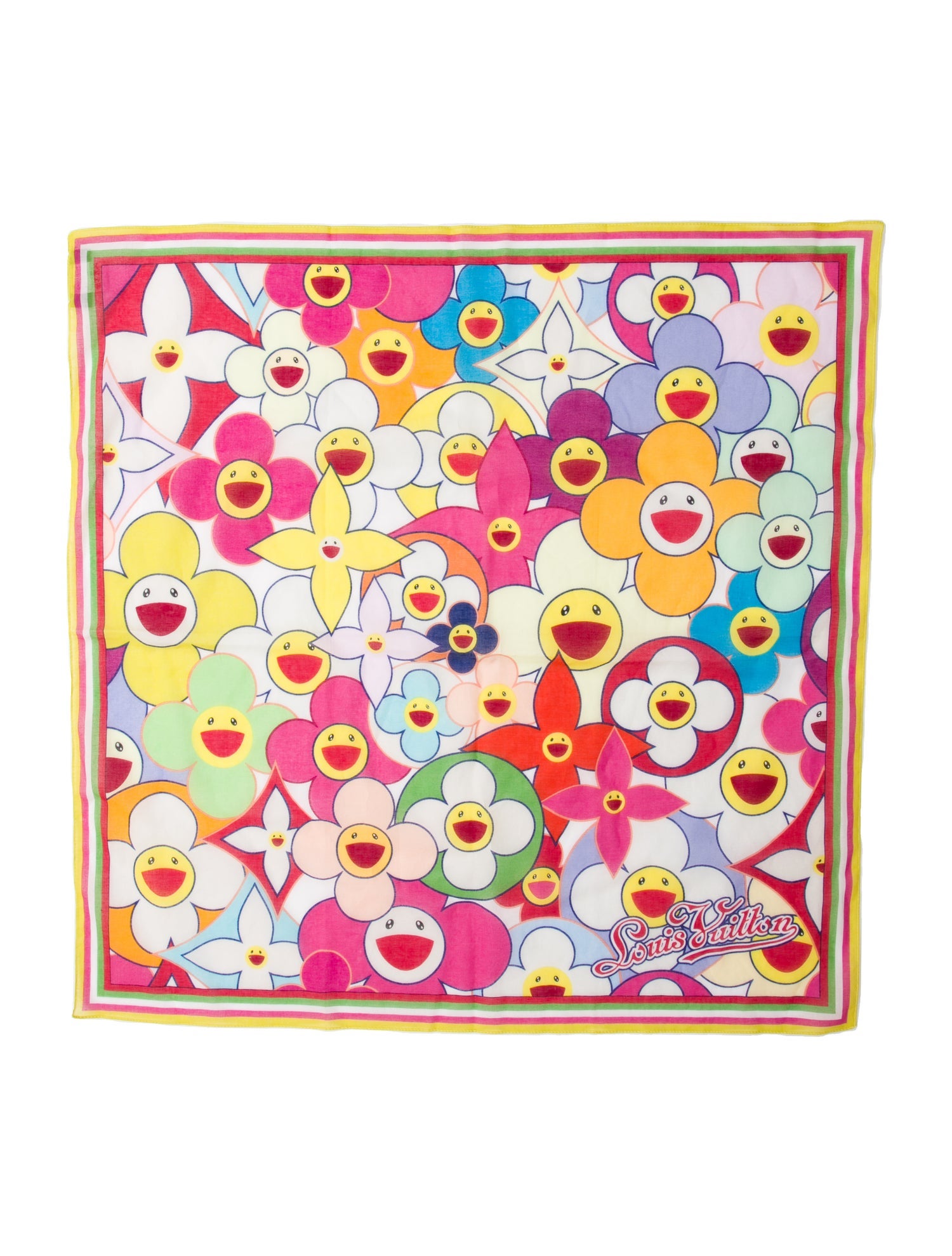 Louis Vuitton x Takashi Murakami Cosmic Blossom LV Monogram Bandana