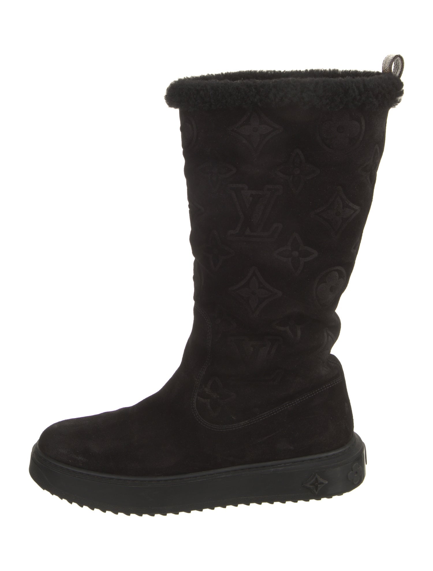 Louis Vuitton LV Monogram Suede Lace-Up Boots