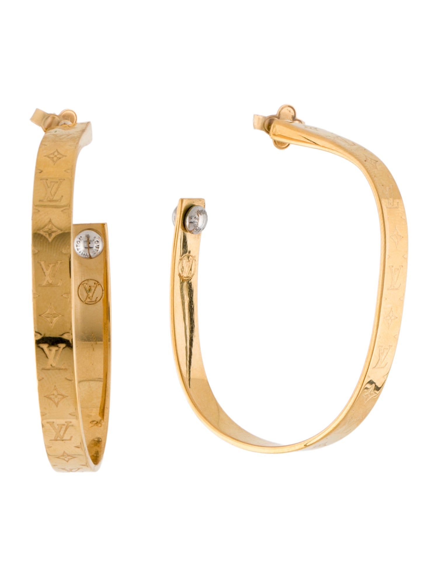 Louis Vuitton Nanogram Hoop Earrings