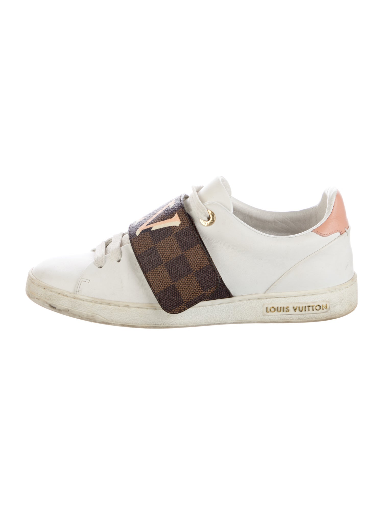 Louis Vuitton Damier Ebene Pattern Leather Sneakers