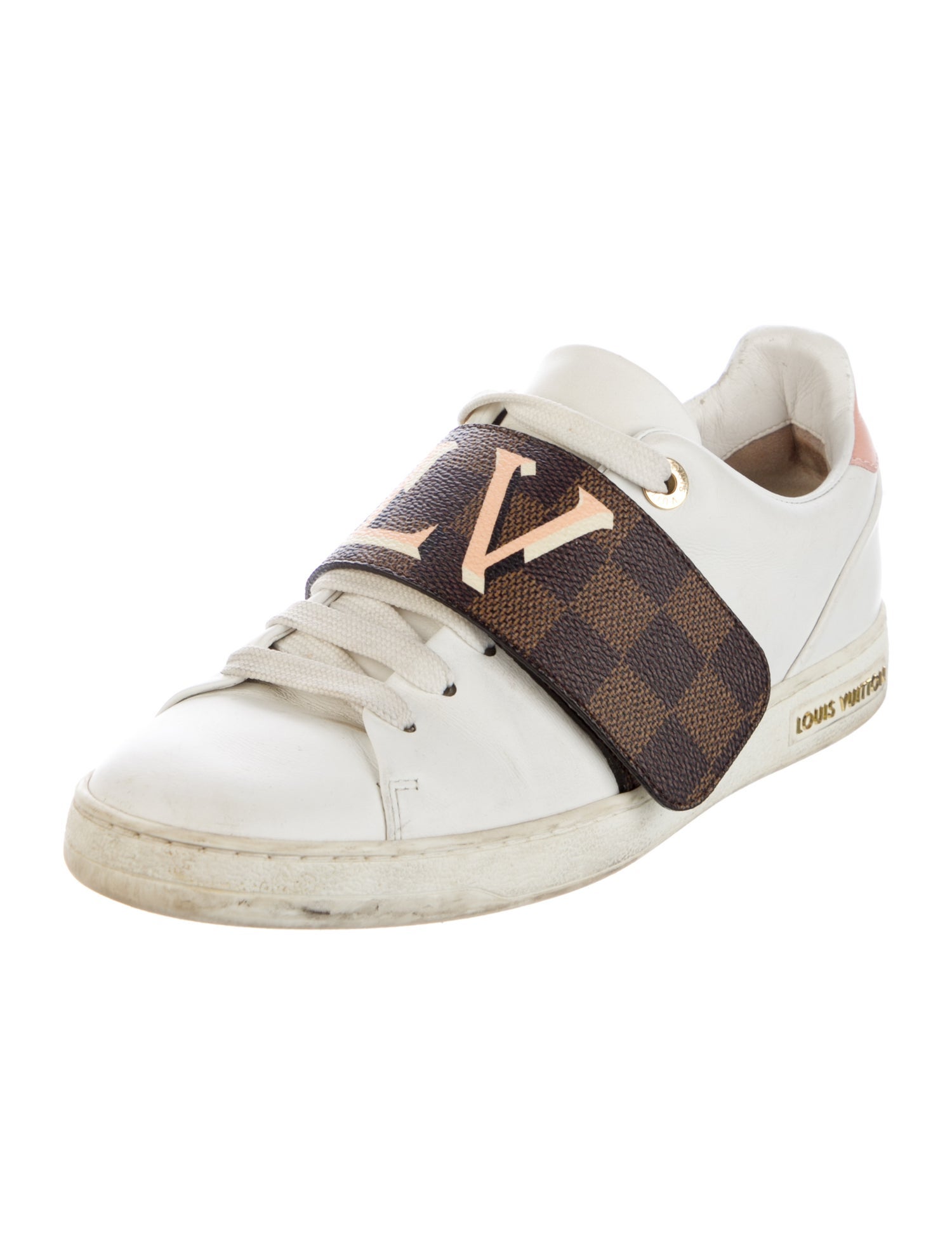 Louis Vuitton Damier Ebene Pattern Leather Sneakers