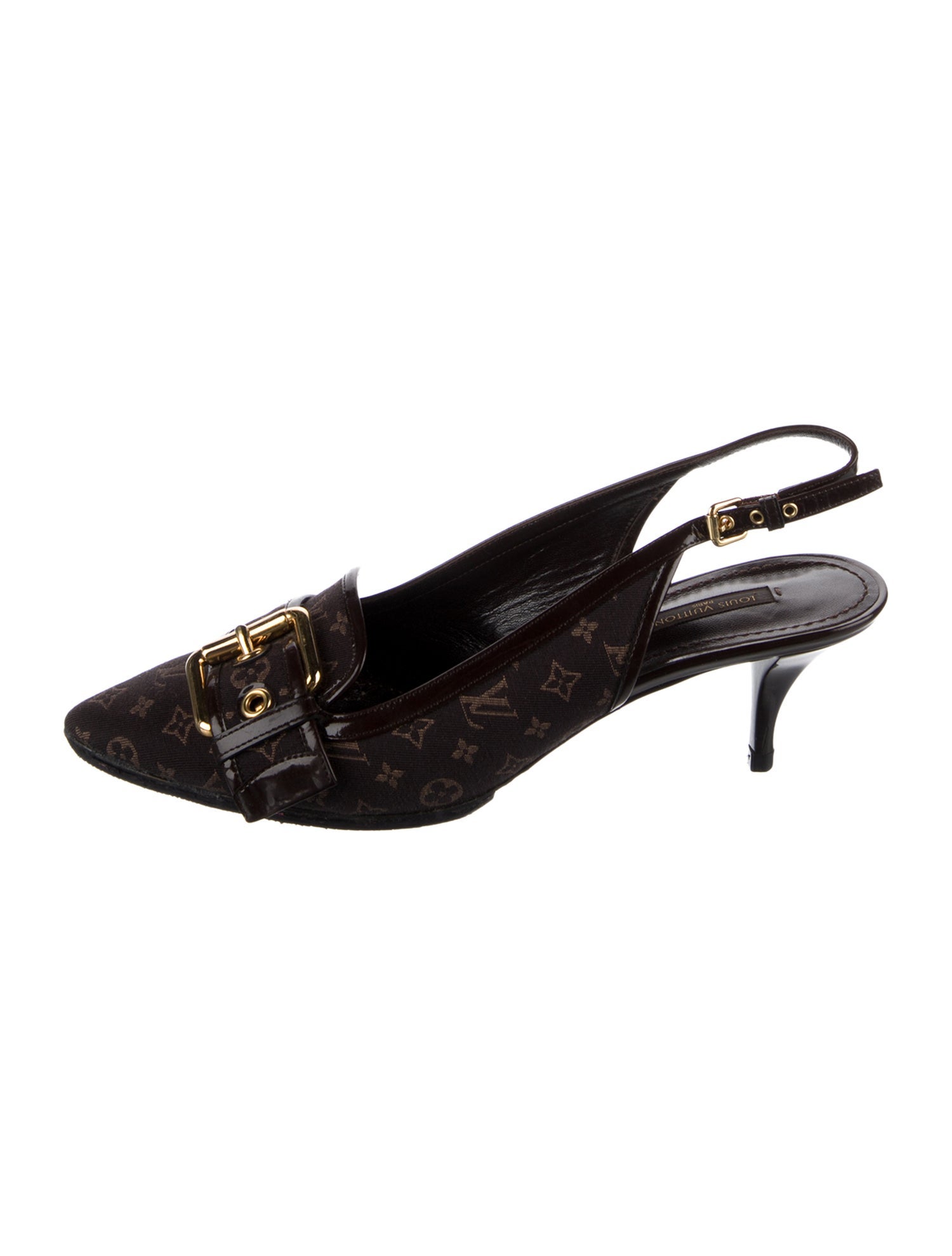Louis Vuitton LV Monogram Canvas Slingback Pumps