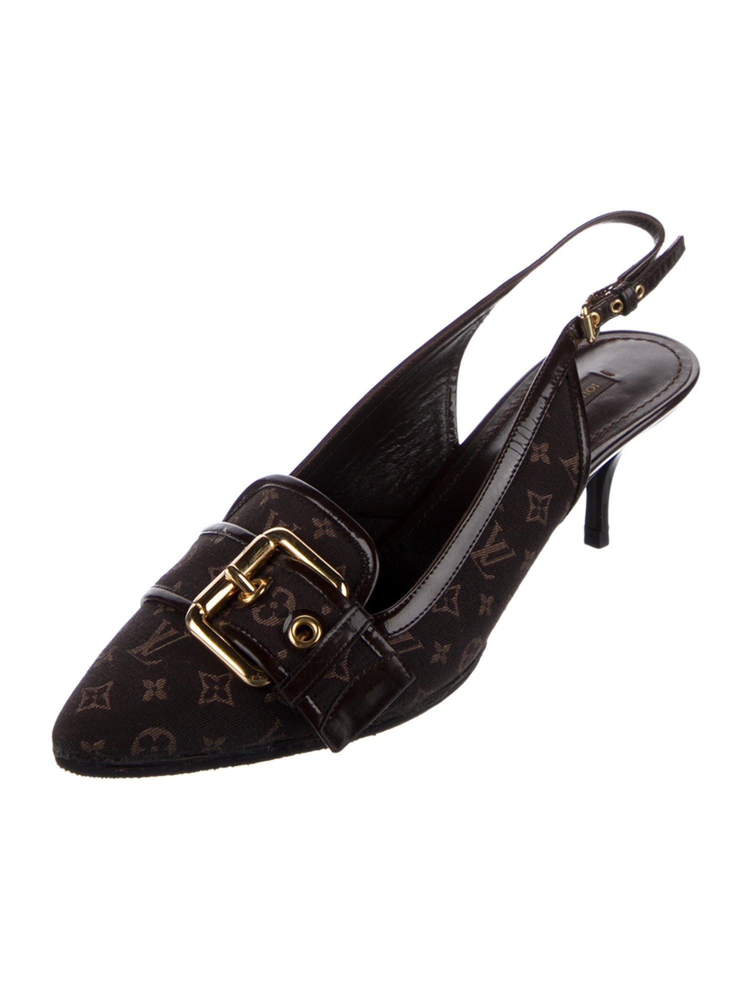Louis Vuitton LV Monogram Canvas Slingback Pumps