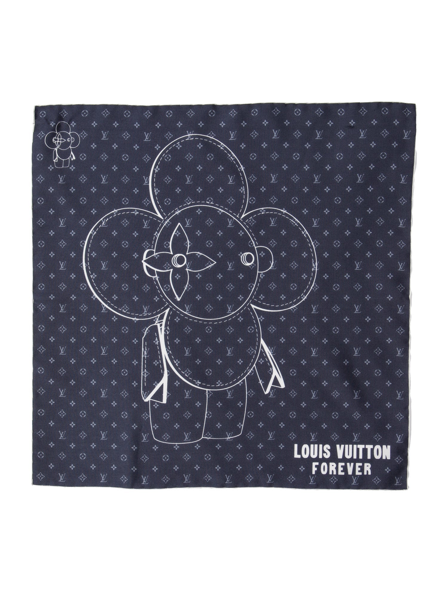 Louis Vuitton Pattern Print Pocket Square w/Tags