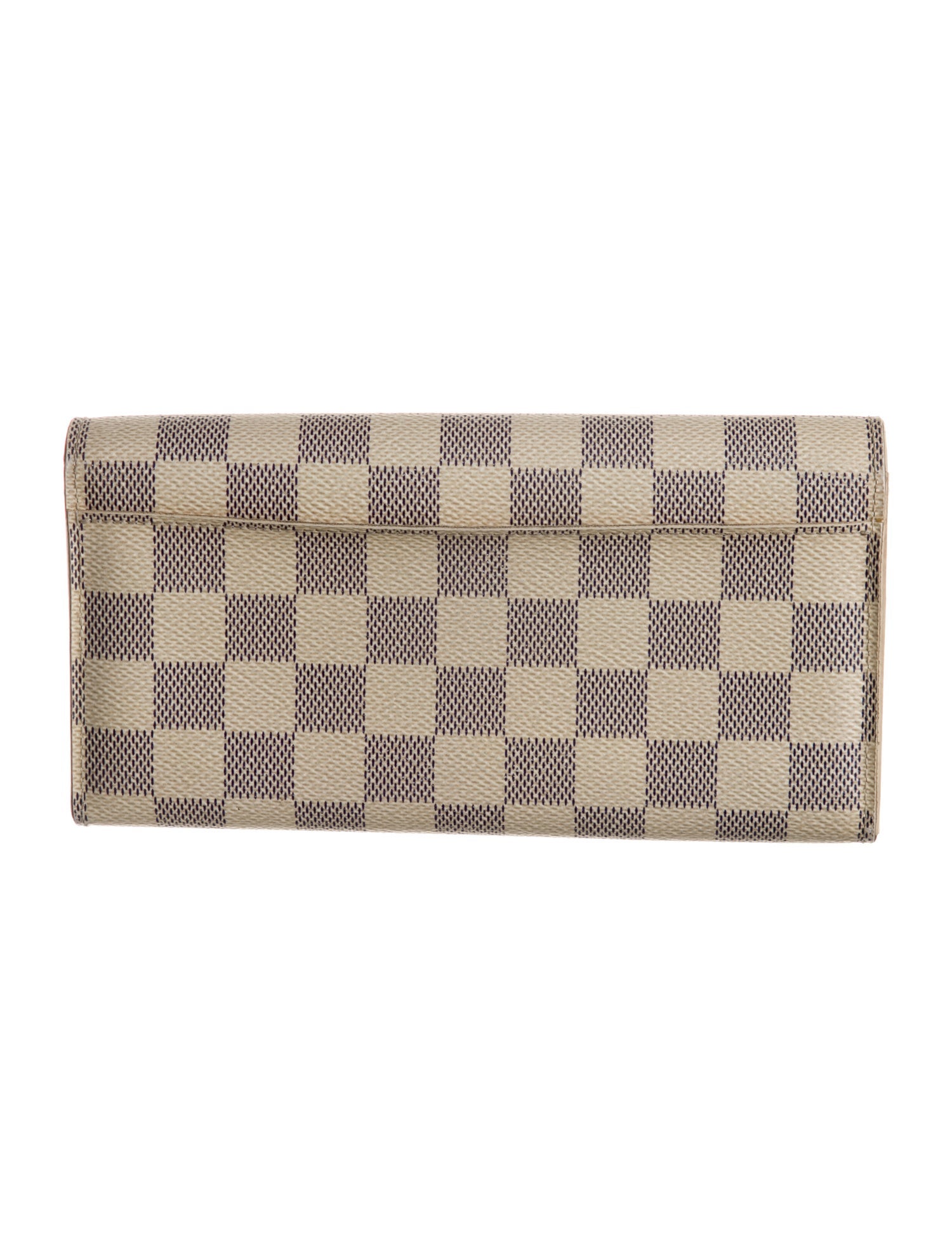 Louis Vuitton Damier Azur Pattern Vernis Patent Leather Sarah Wallet