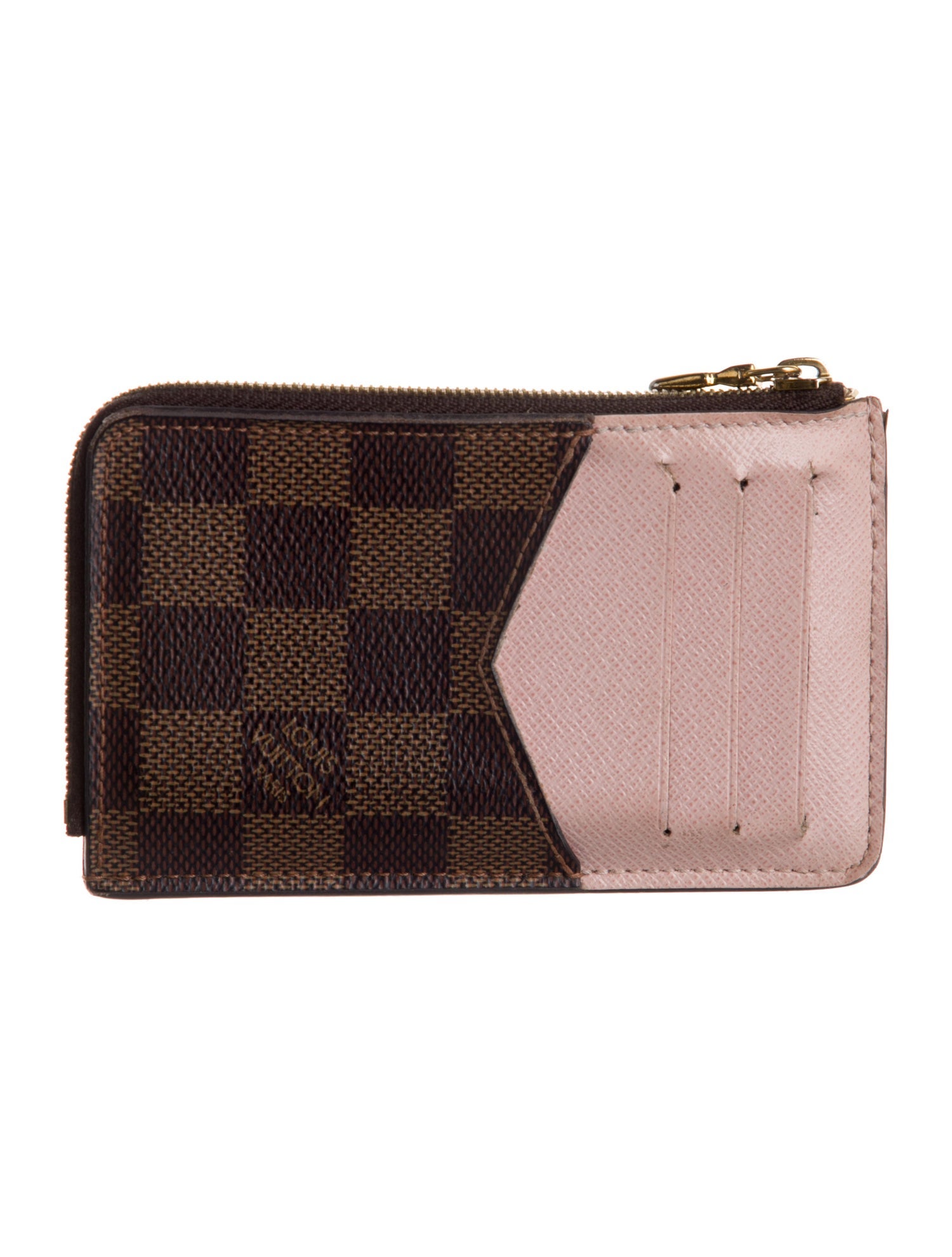 Louis Vuitton Damier Ebene Pattern Coated Canvas Card Holder Recto Verso