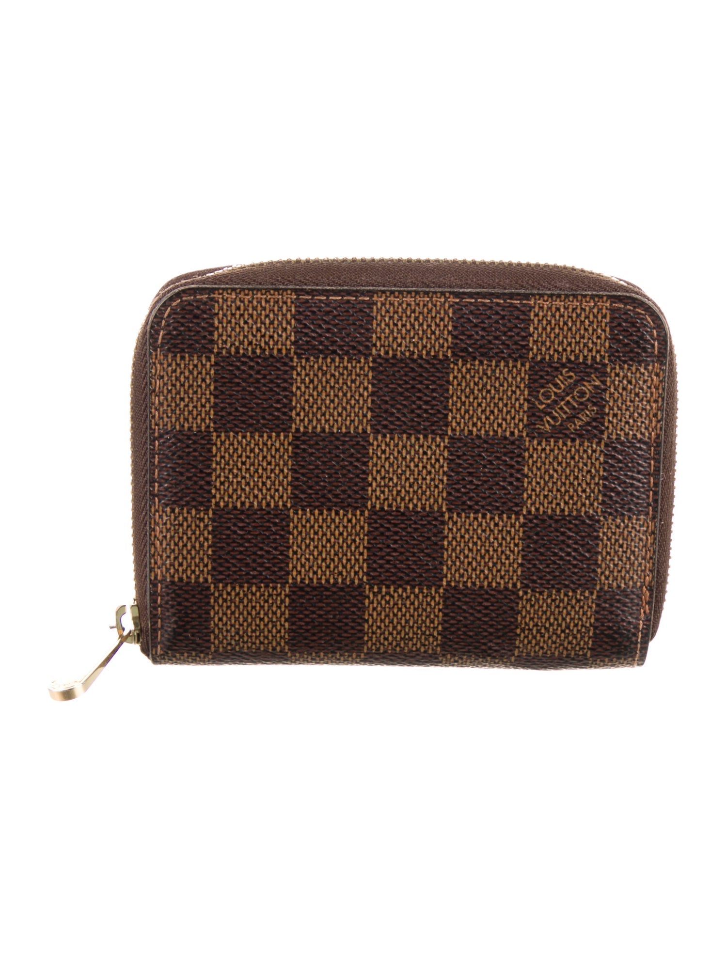 Louis Vuitton Damier Ebene Pattern Zippy Coin Purse