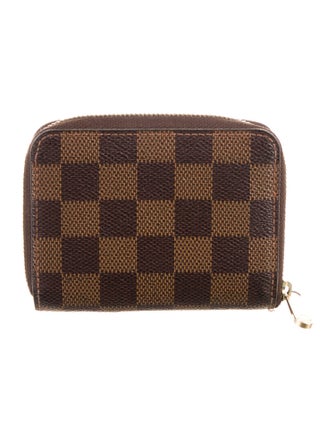 Louis Vuitton Damier Ebene Pattern Zippy Coin Purse