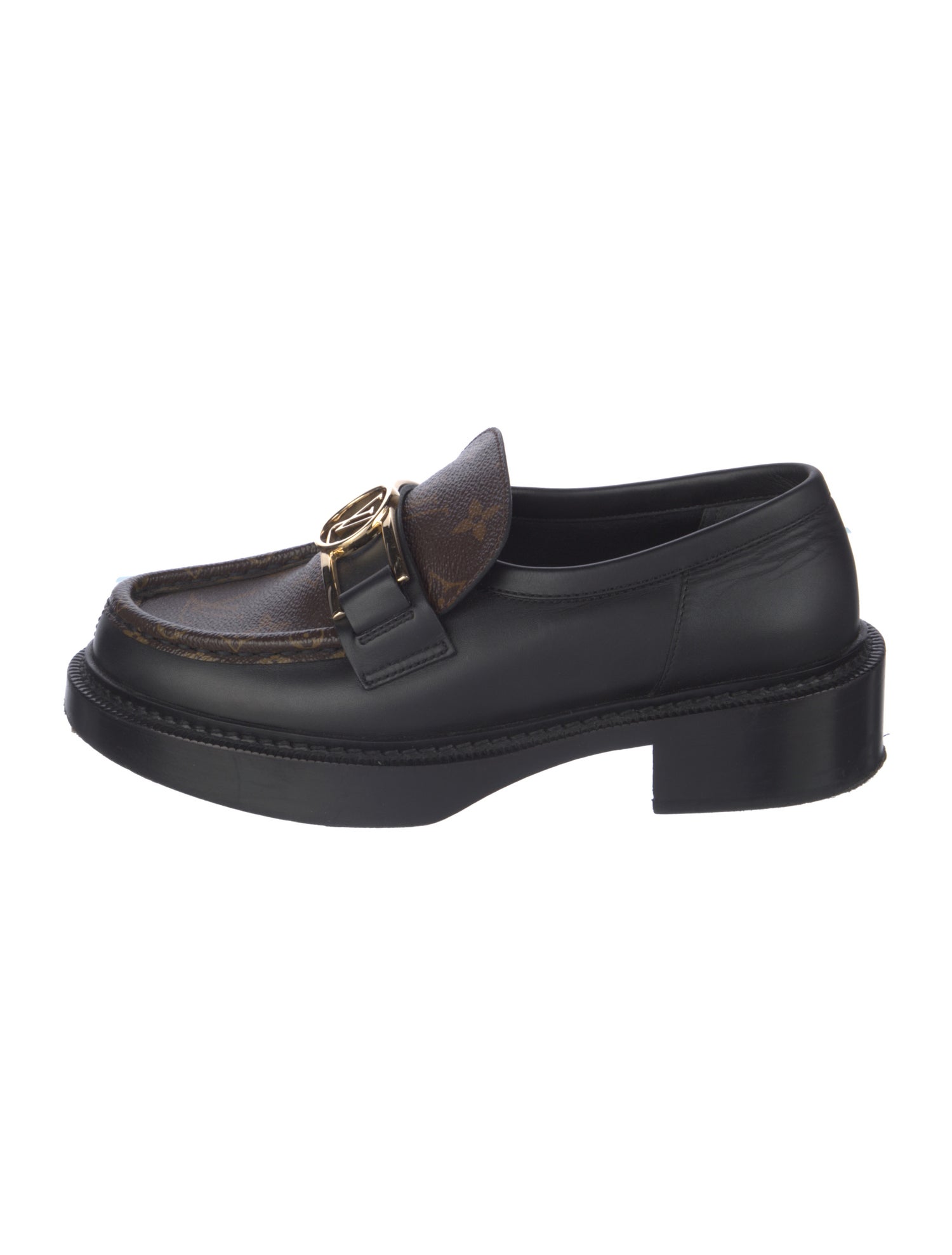 Louis Vuitton LV Monogram Leather Loafers