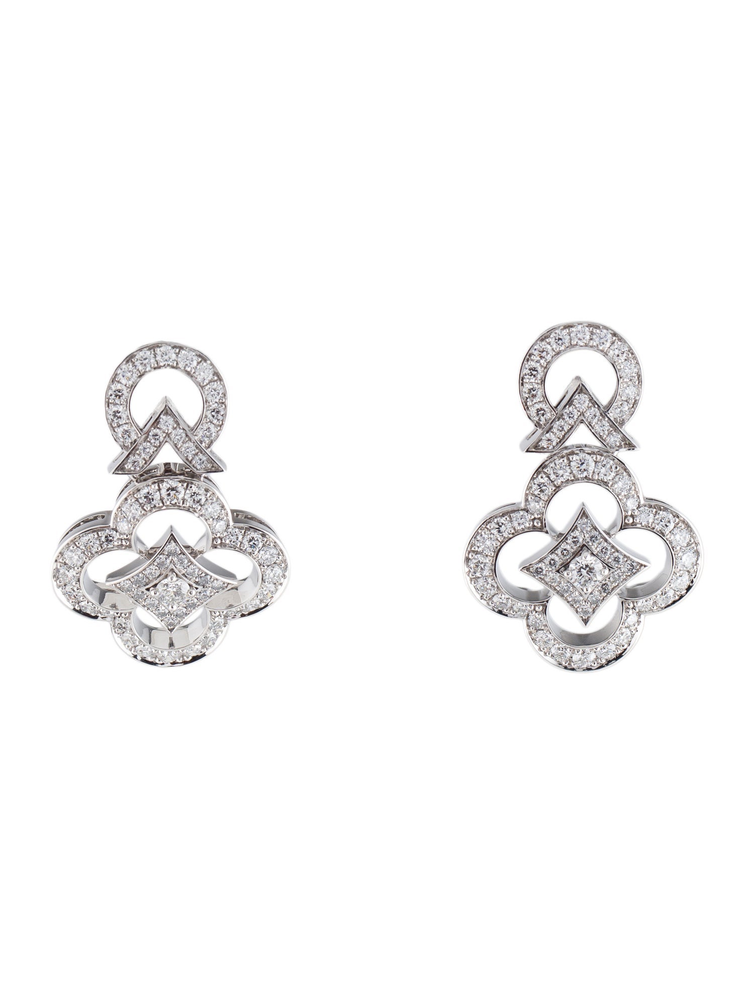 Louis Vuitton 18K 1.60ctw Diamond Les Ardentes Earclips