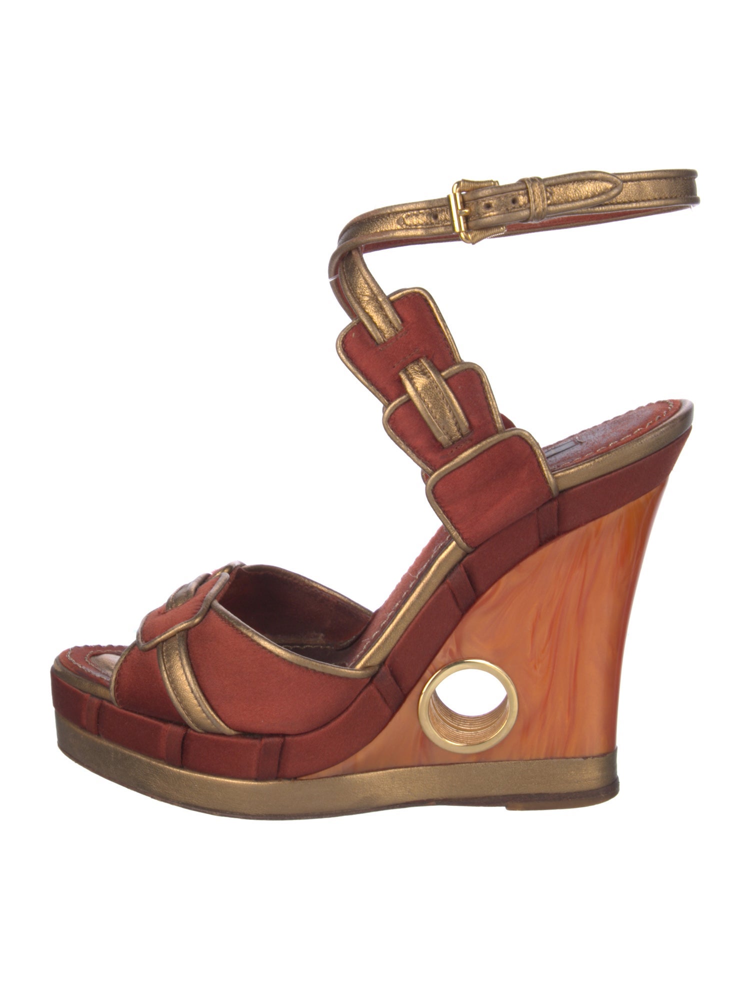 Louis Vuitton Satin Leather Trim Embellishment Sandals