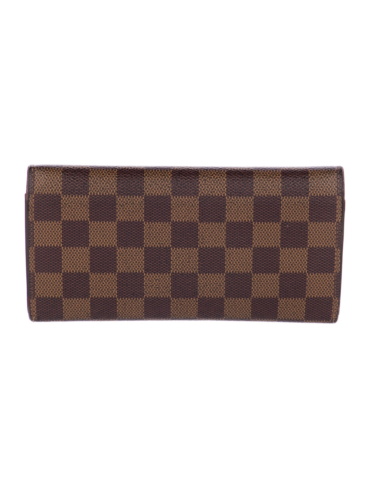 Louis Vuitton Damier Ebene Pattern Coated Canvas Emilie Wallet