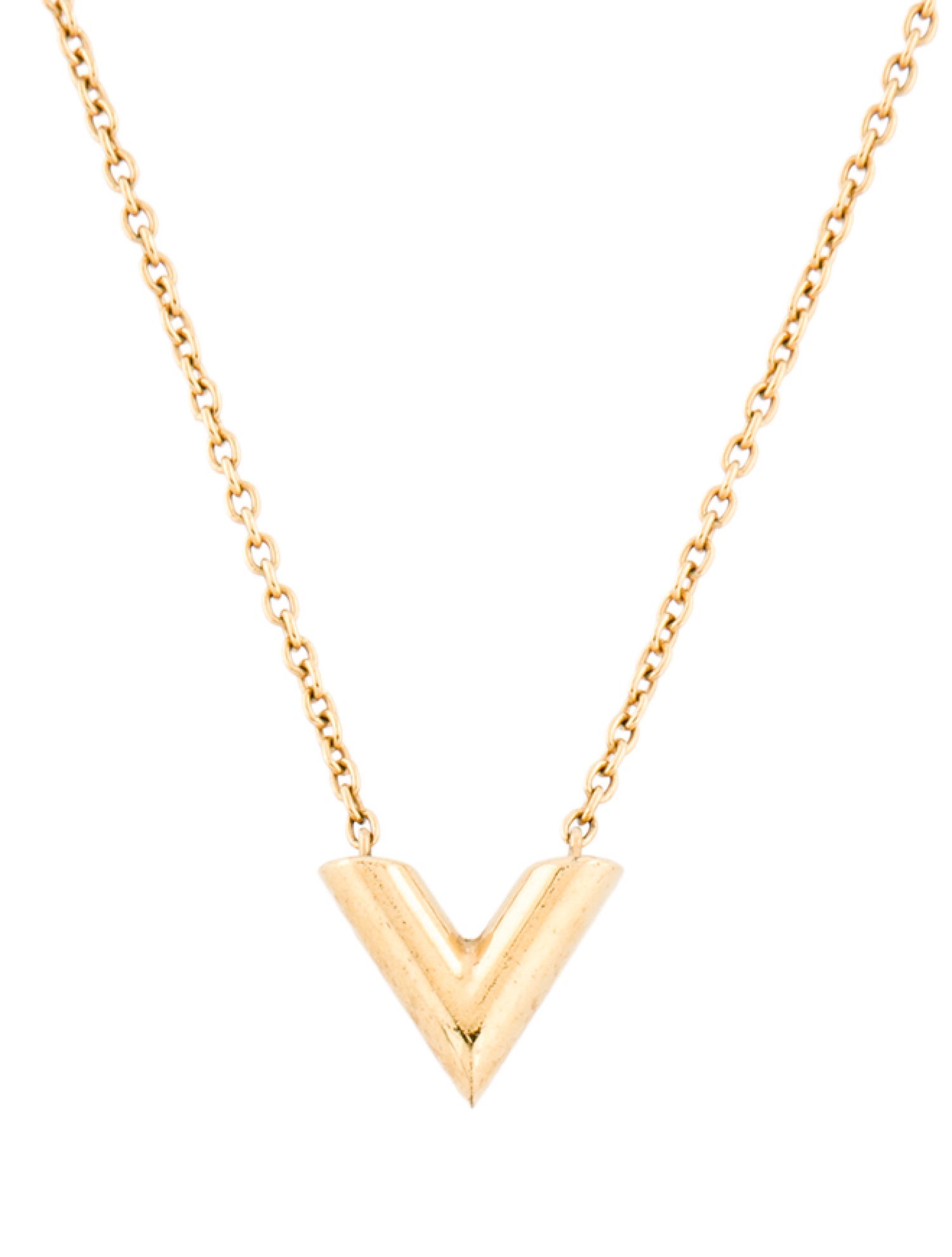 Louis Vuitton Essential V Pendant Necklace
