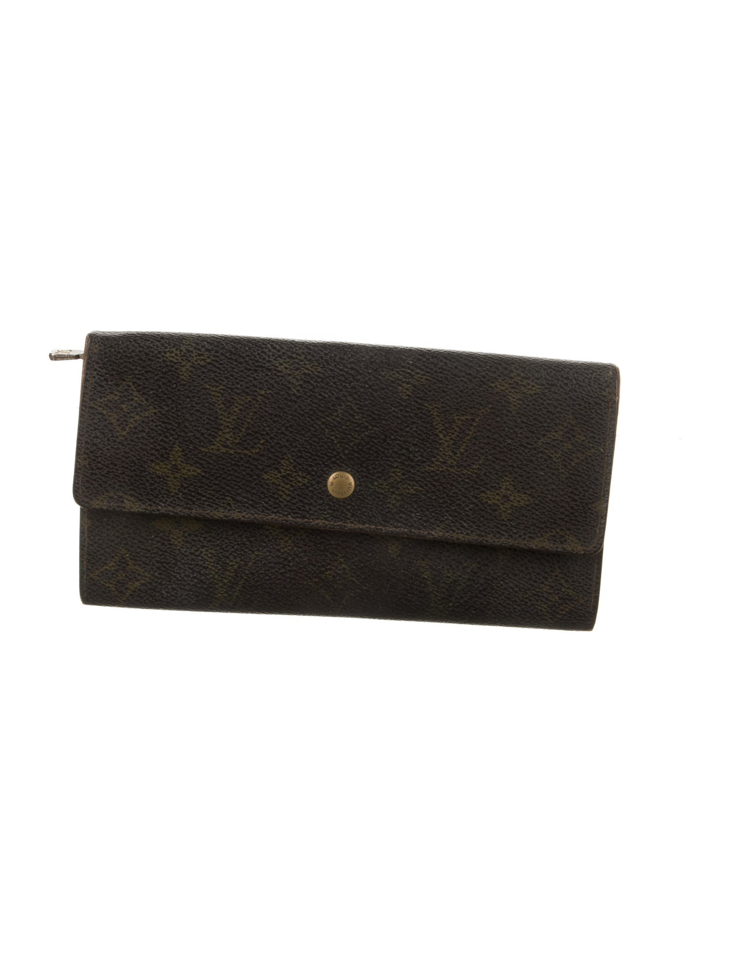 Louis Vuitton LV Monogram Coated Canvas Sarah Wallet
