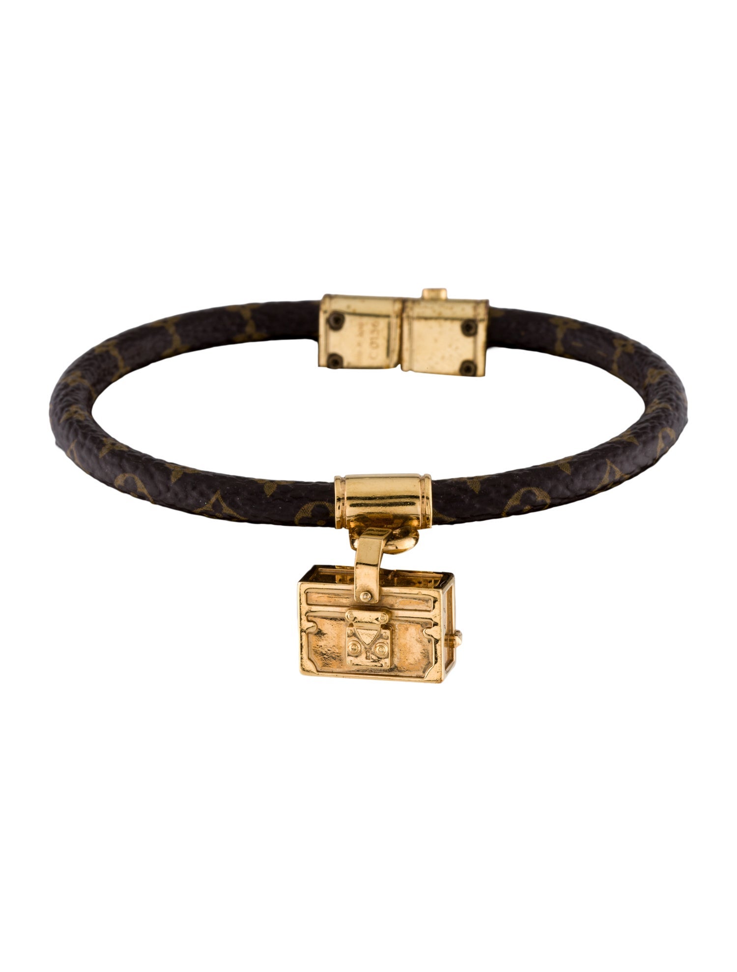 Louis Vuitton Canvas Petite Malle Monogram Wrap Bracelet