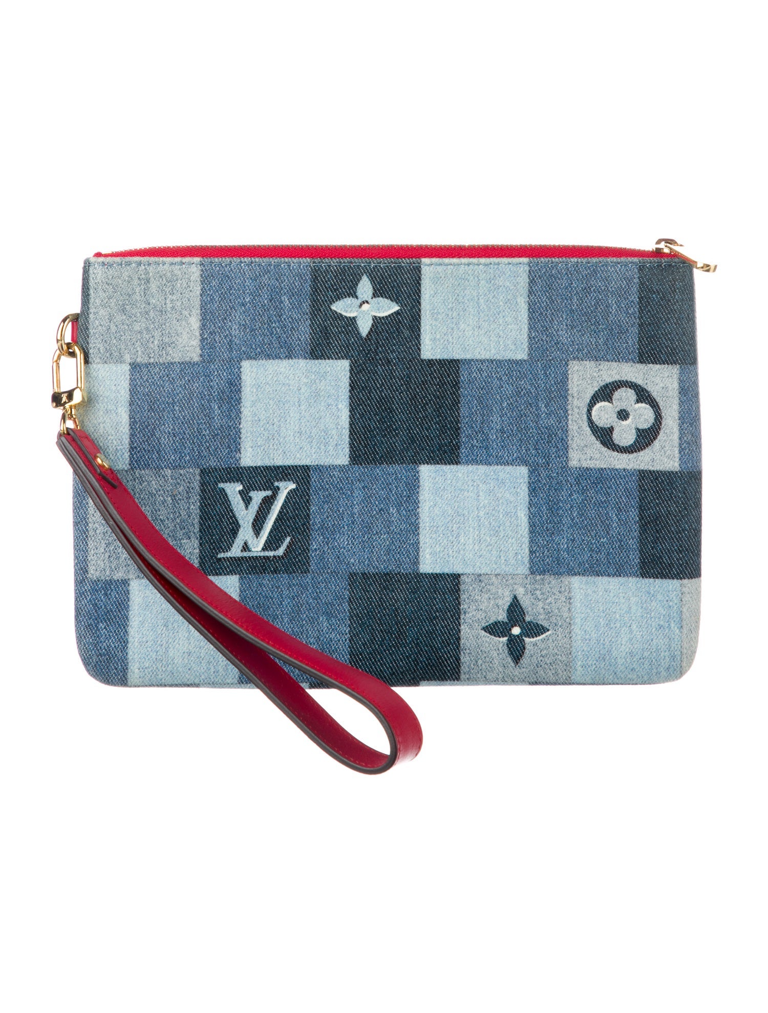 Louis Vuitton Denim Monogram Denim Patchwork City Pouch