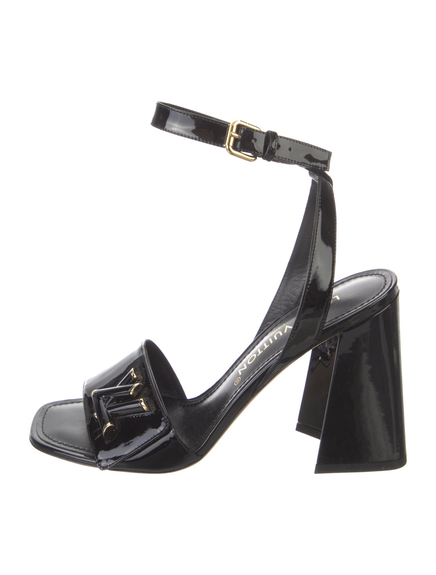 Louis Vuitton LV Monogram Patent Leather Sandals