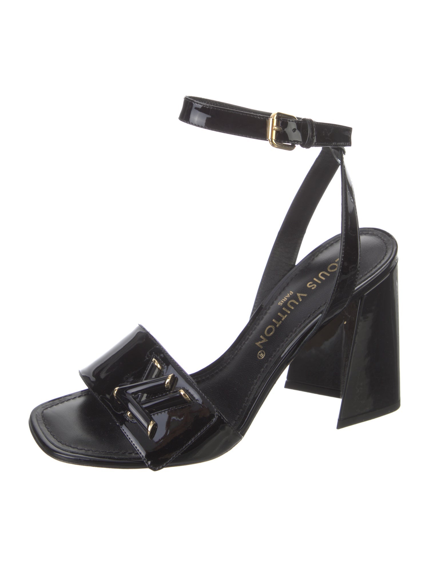 Louis Vuitton LV Monogram Patent Leather Sandals