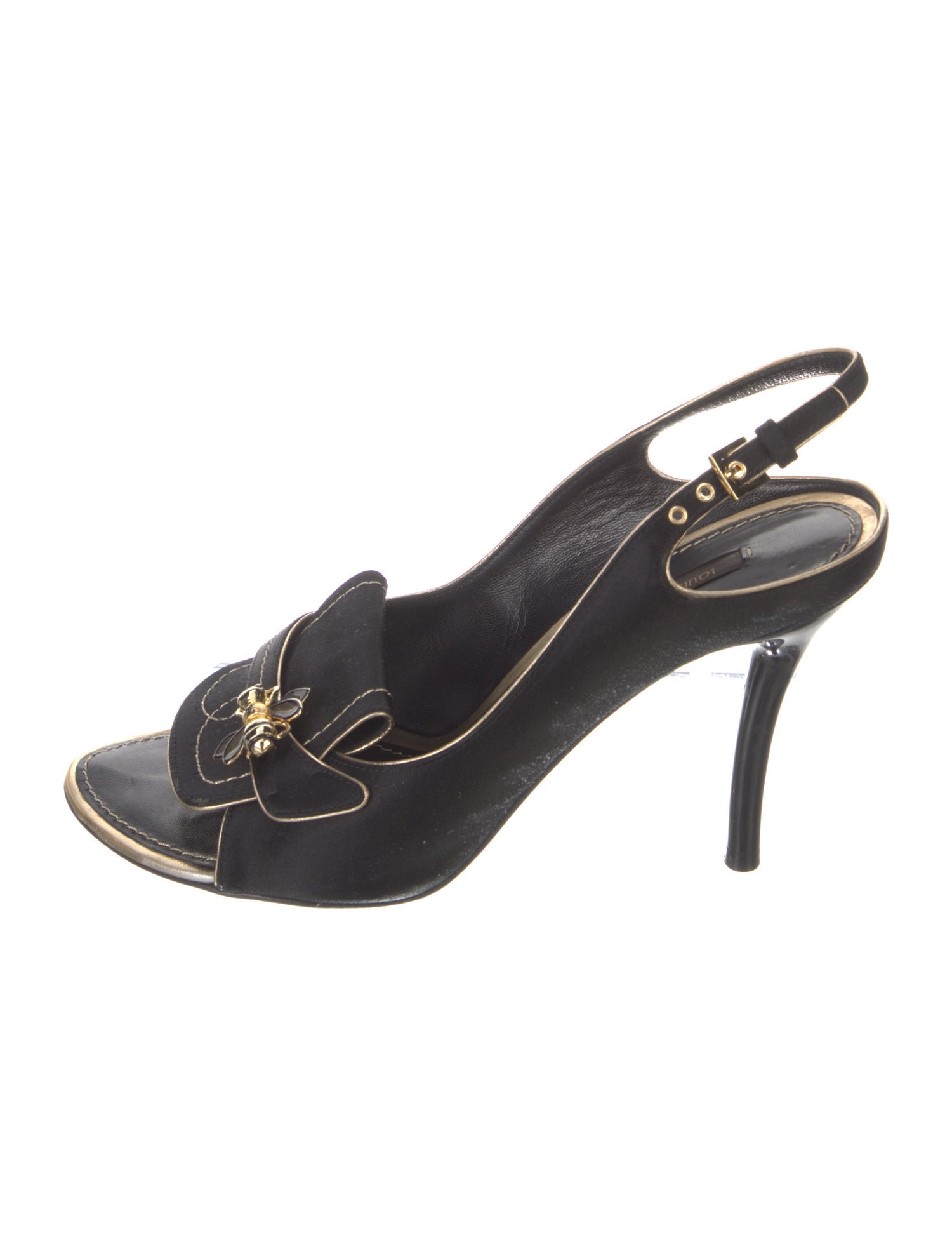 Louis Vuitton Satin Slingback Pumps