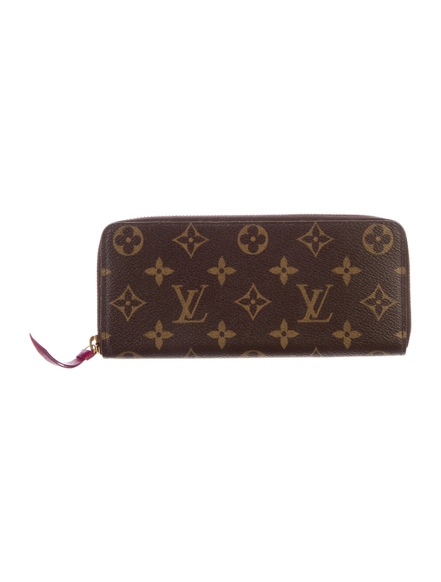 Louis Vuitton LV Monogram Coated Canvas Clemence Wallet