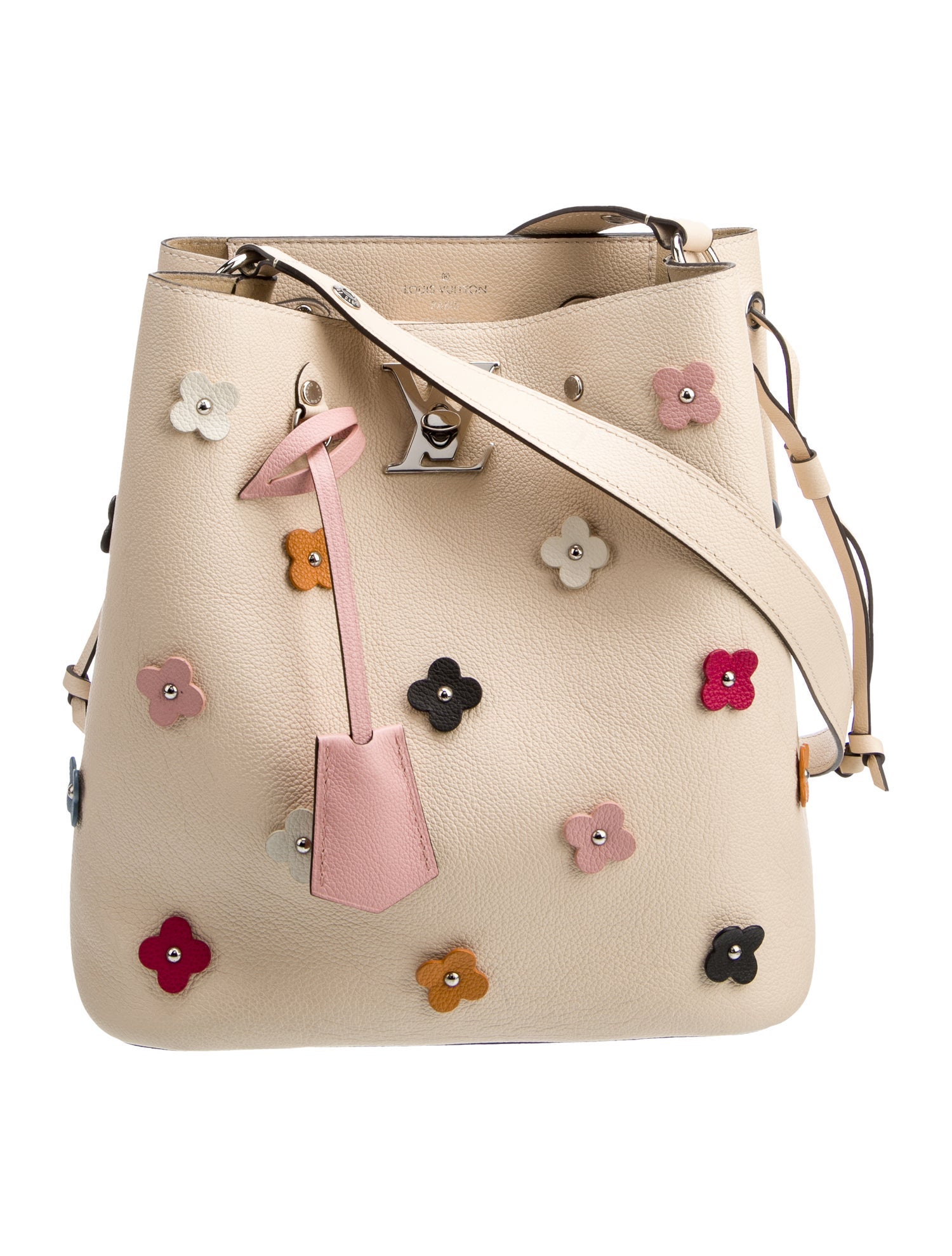 Louis Vuitton Leather Lockme Bucket Bag