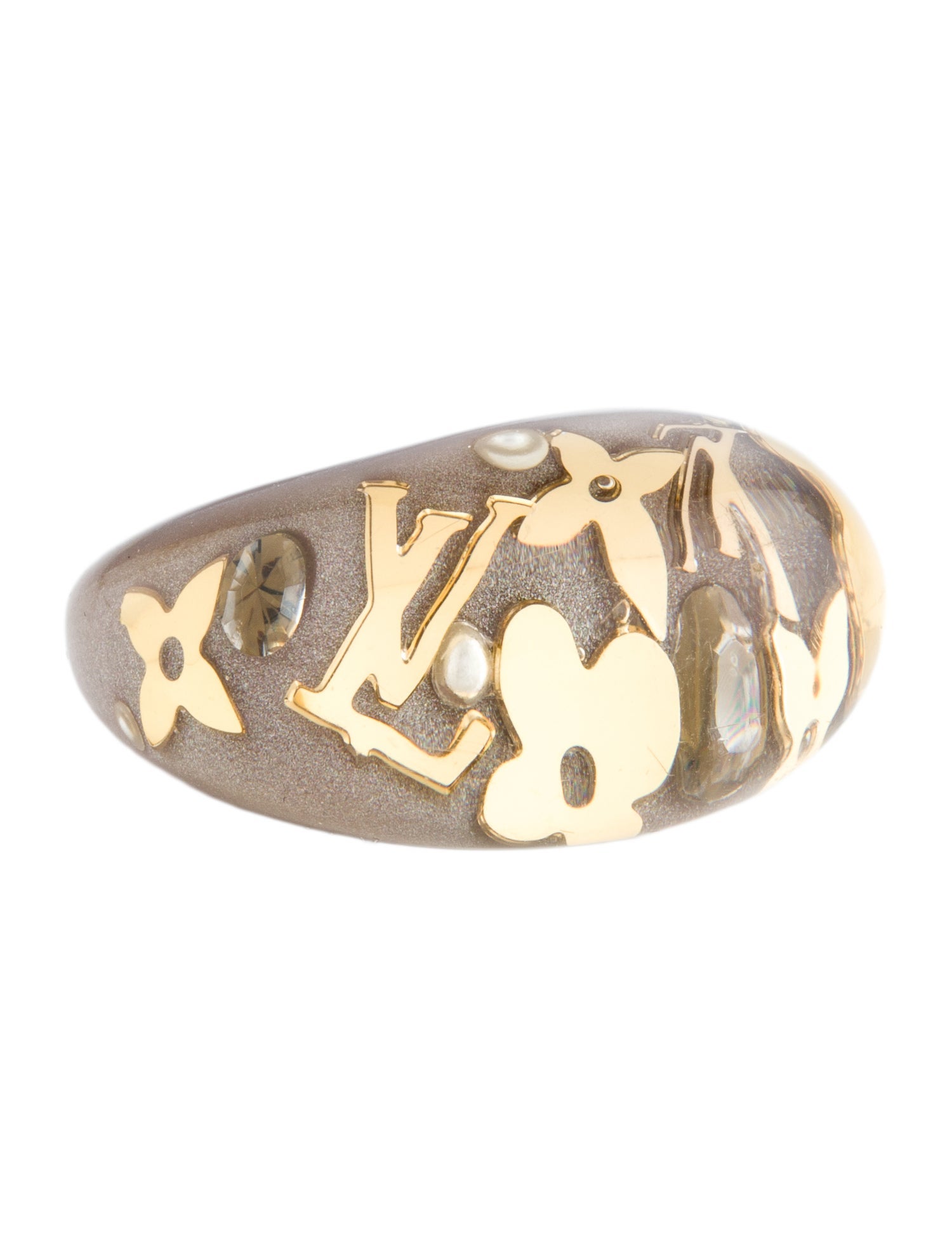 Louis Vuitton Crystal & Resin Inclusion Band Ring