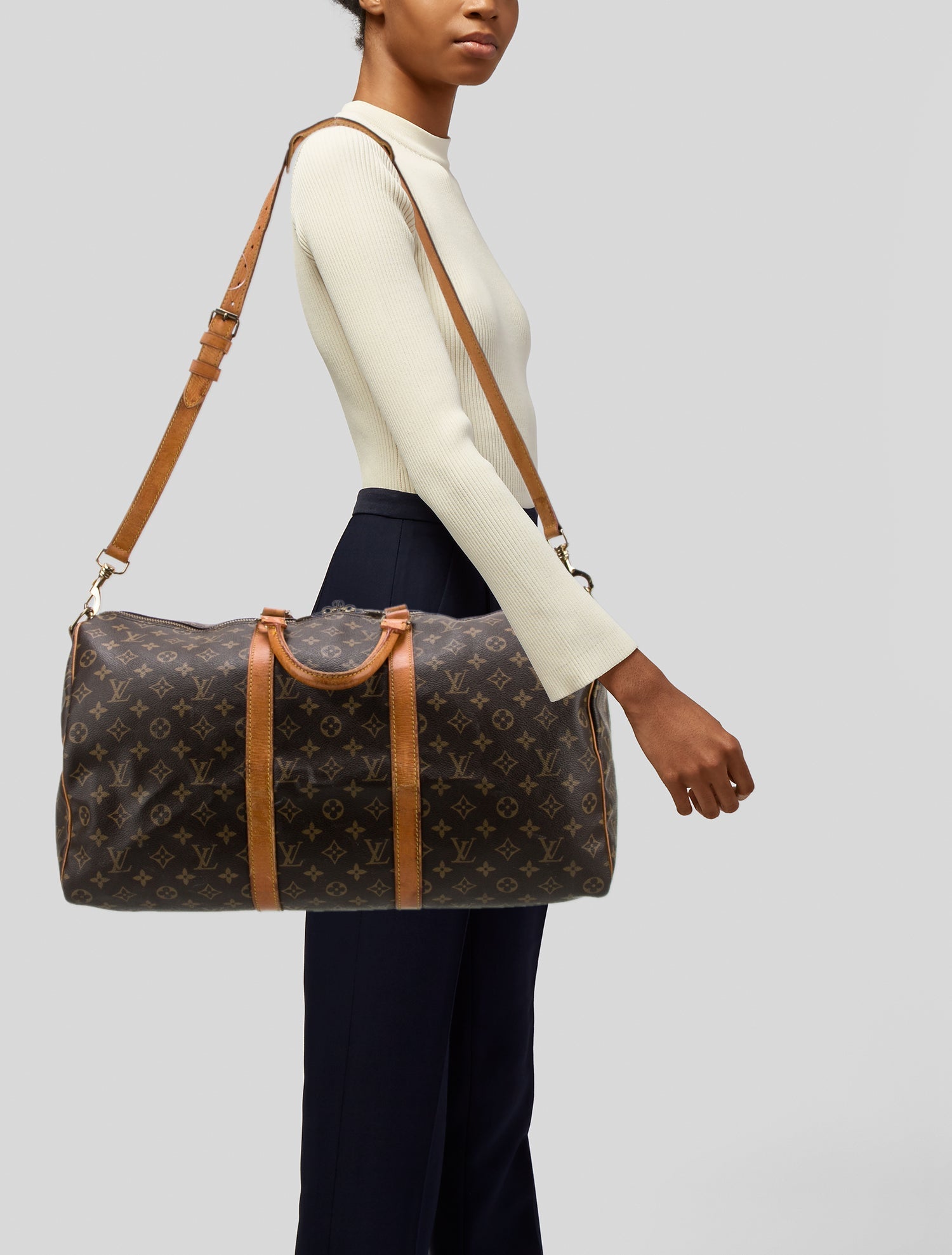 Louis Vuitton LV Monogram Keepall Bandouliere 50 Vintage