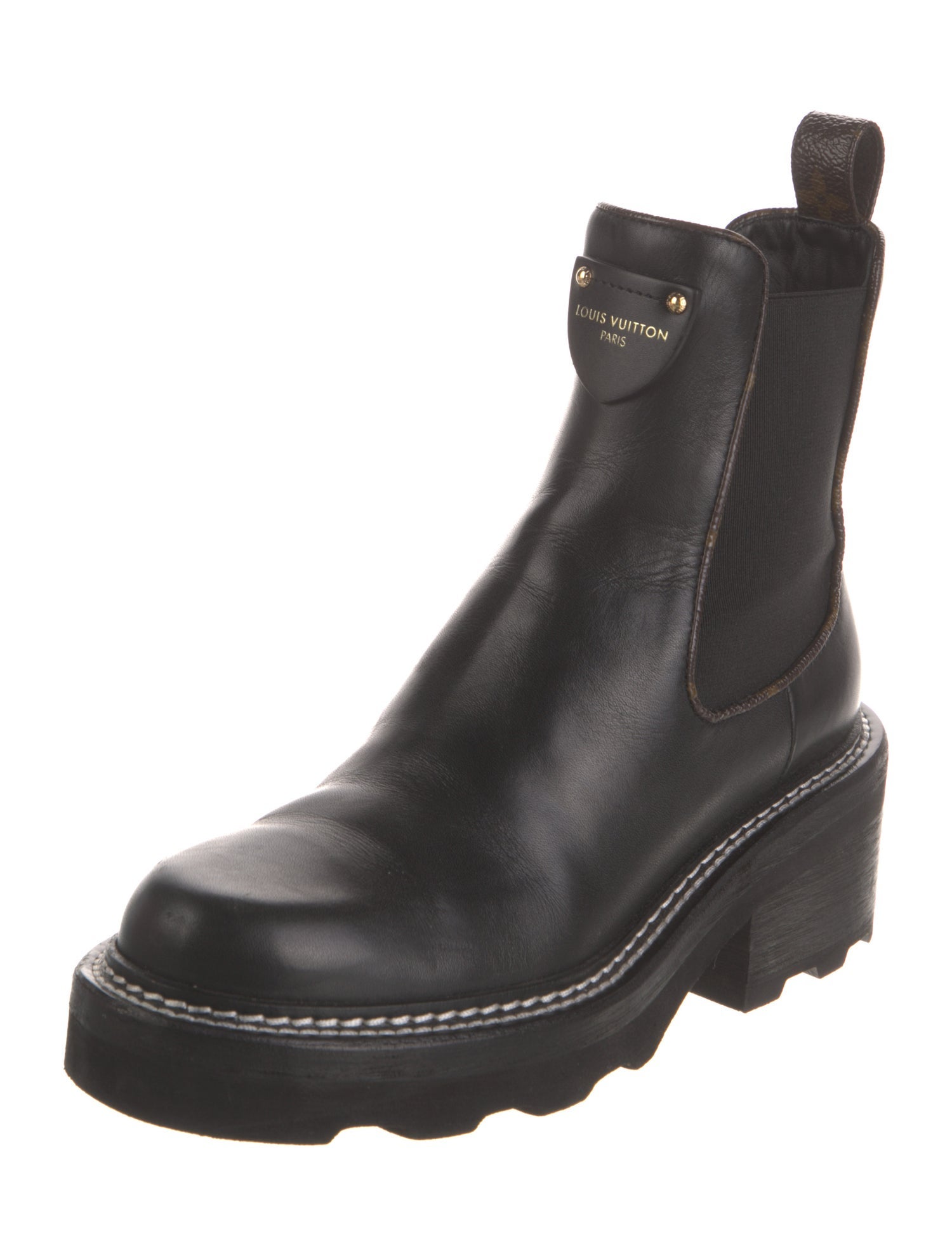 Louis Vuitton LV Monogram Leather Chelsea Boots