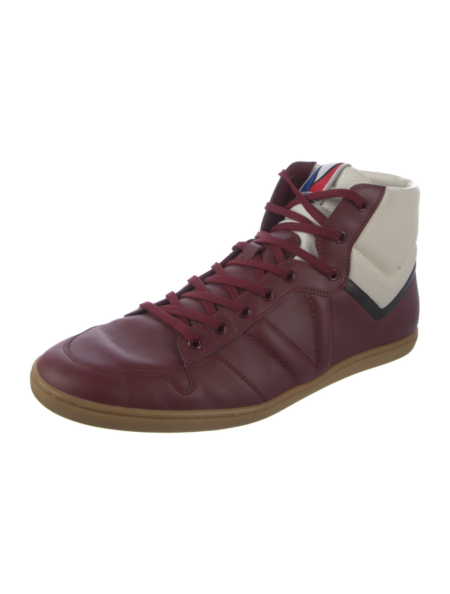 Louis Vuitton Leather Colorblock Pattern Sneakers