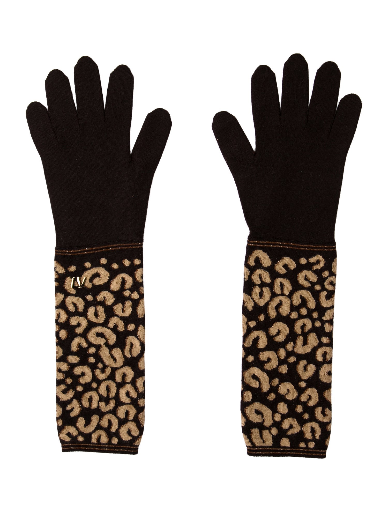 Louis Vuitton x Stephen Sprouse Cashmere-Blend Leopard Gloves