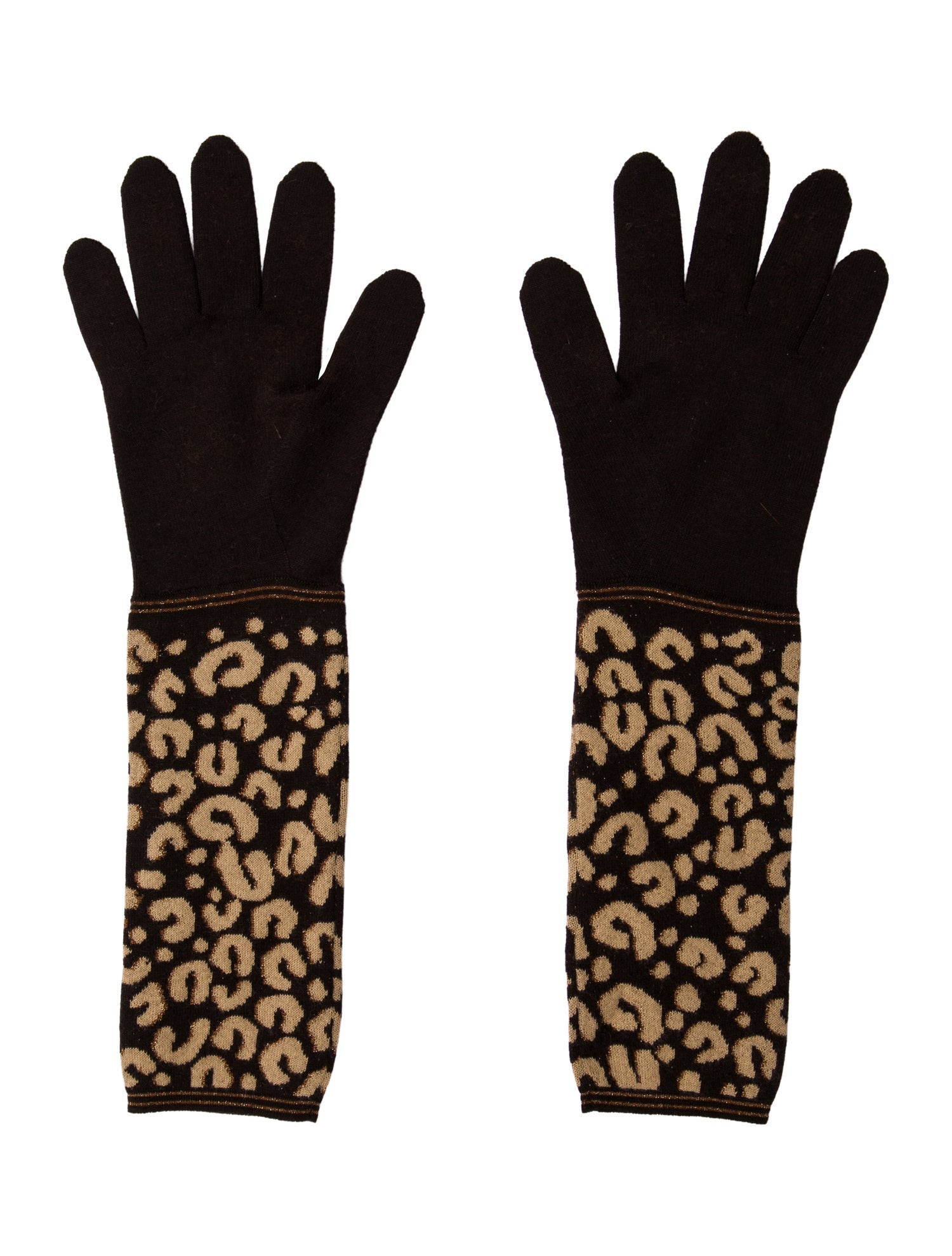 Louis Vuitton x Stephen Sprouse Cashmere-Blend Leopard Gloves