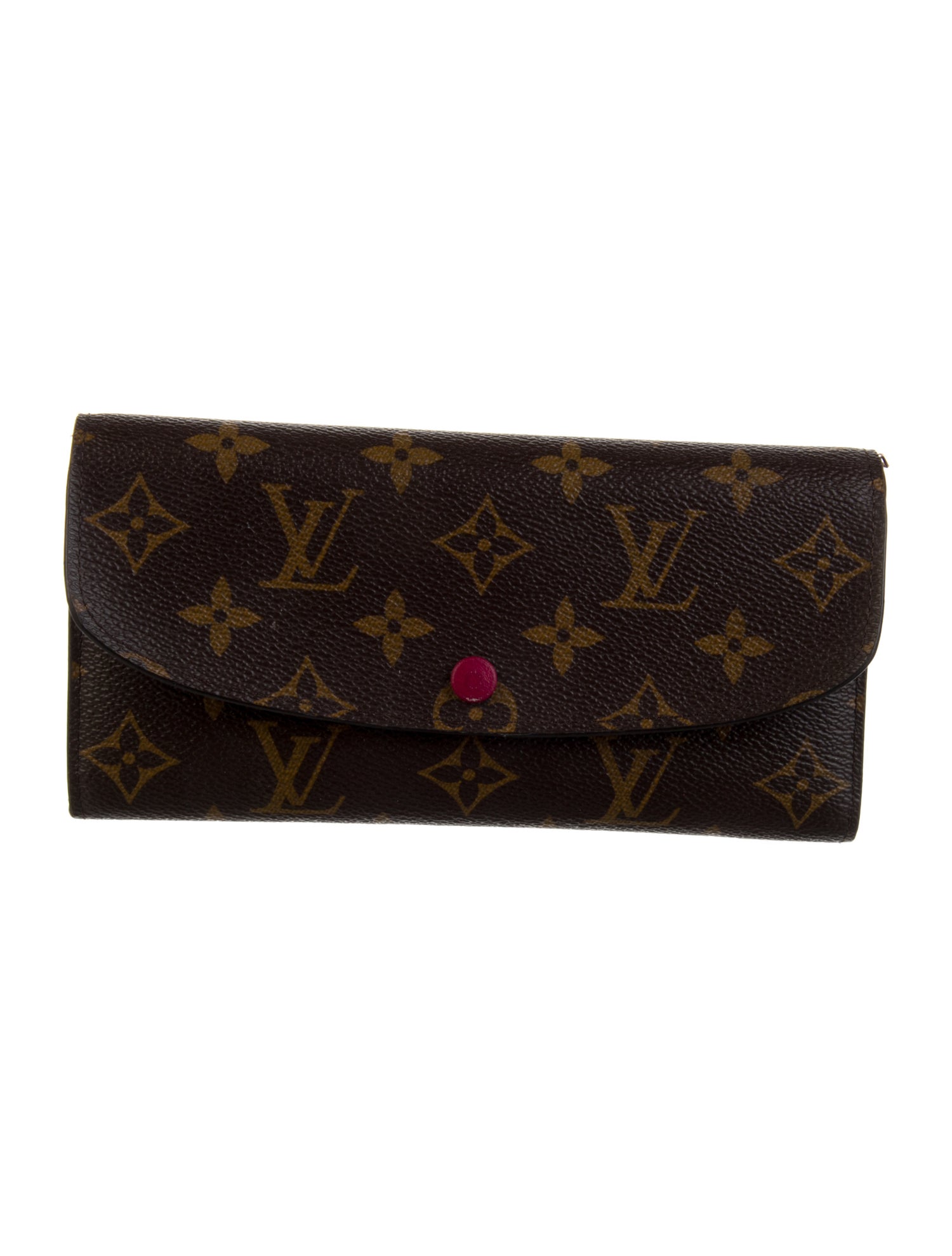 Louis Vuitton LV Monogram Coated Canvas Emilie Wallet