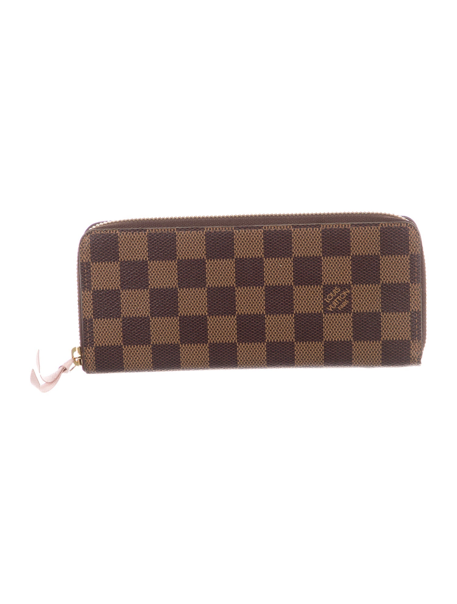 Louis Vuitton Damier Ebene Pattern Coated Canvas Clemence Wallet