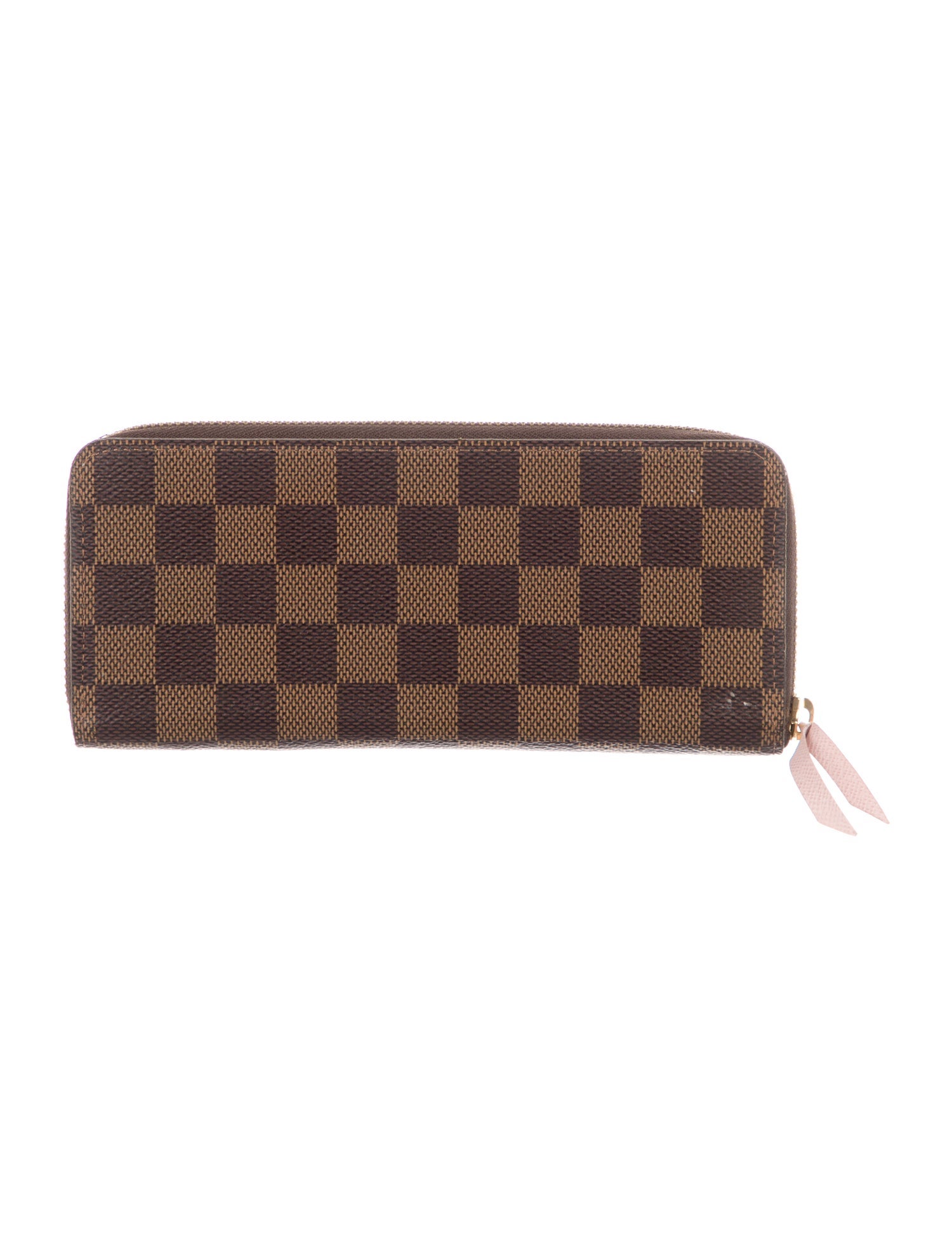 Louis Vuitton Damier Ebene Pattern Coated Canvas Clemence Wallet