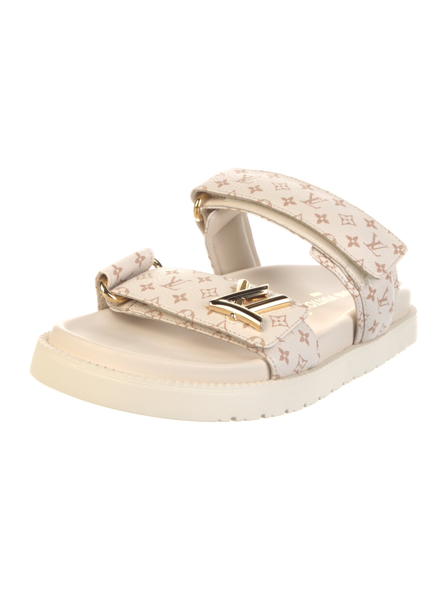 Louis Vuitton Signature Logo Sandals w/ Tags