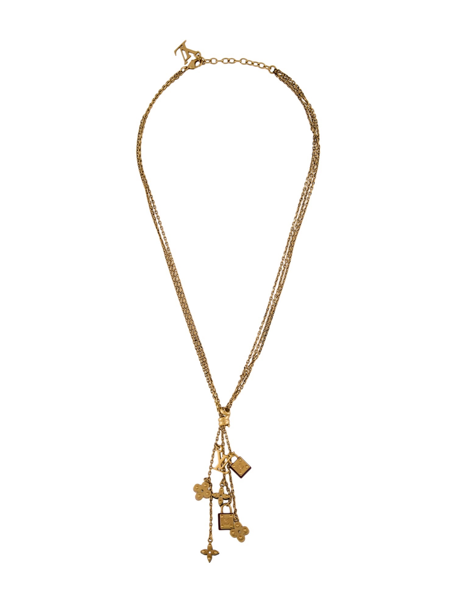 Louis Vuitton Enamel Sweet Charm Monogram Lavalier Necklace